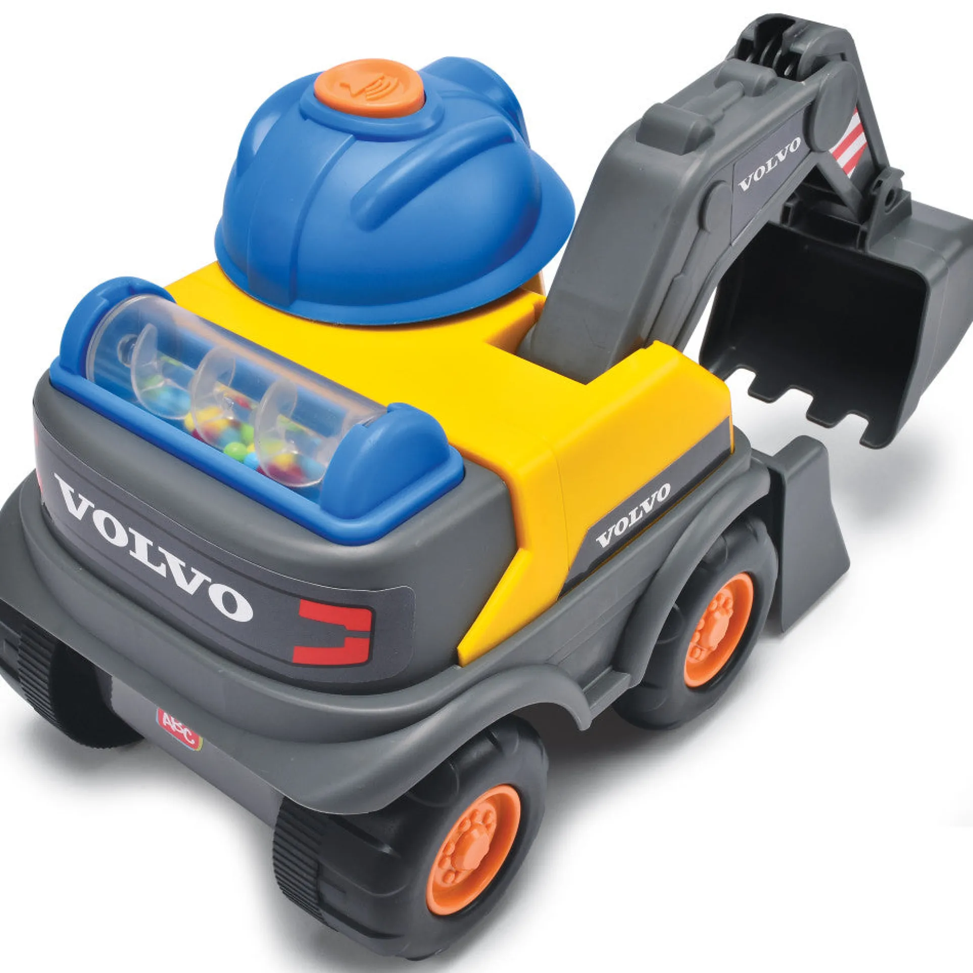 Dickie Toys ABC Volvo Danny Digger - Motorized Excavator Toy, Ages 3+