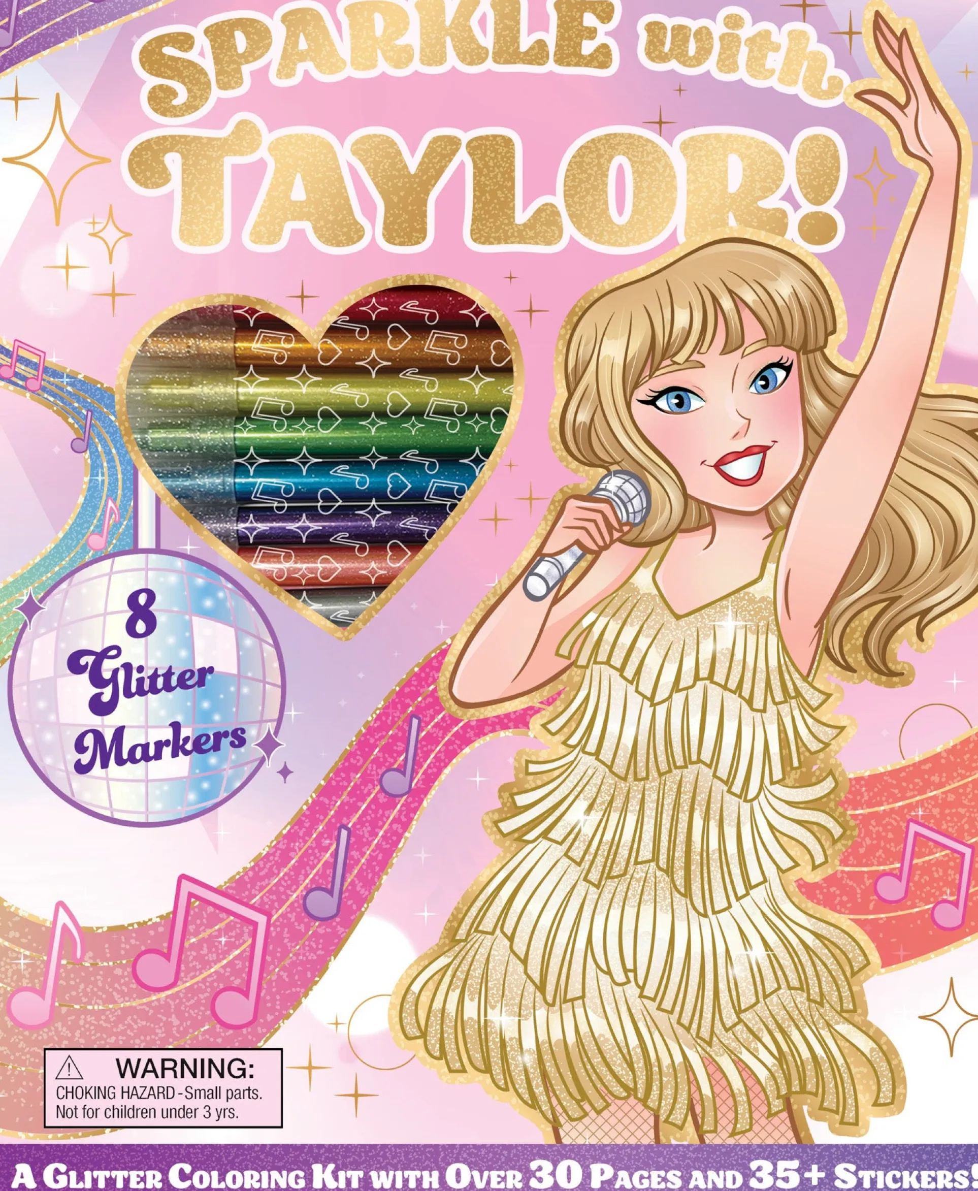 Taylor Swift Glitter Era Coloring Kit with Stickers and Markers