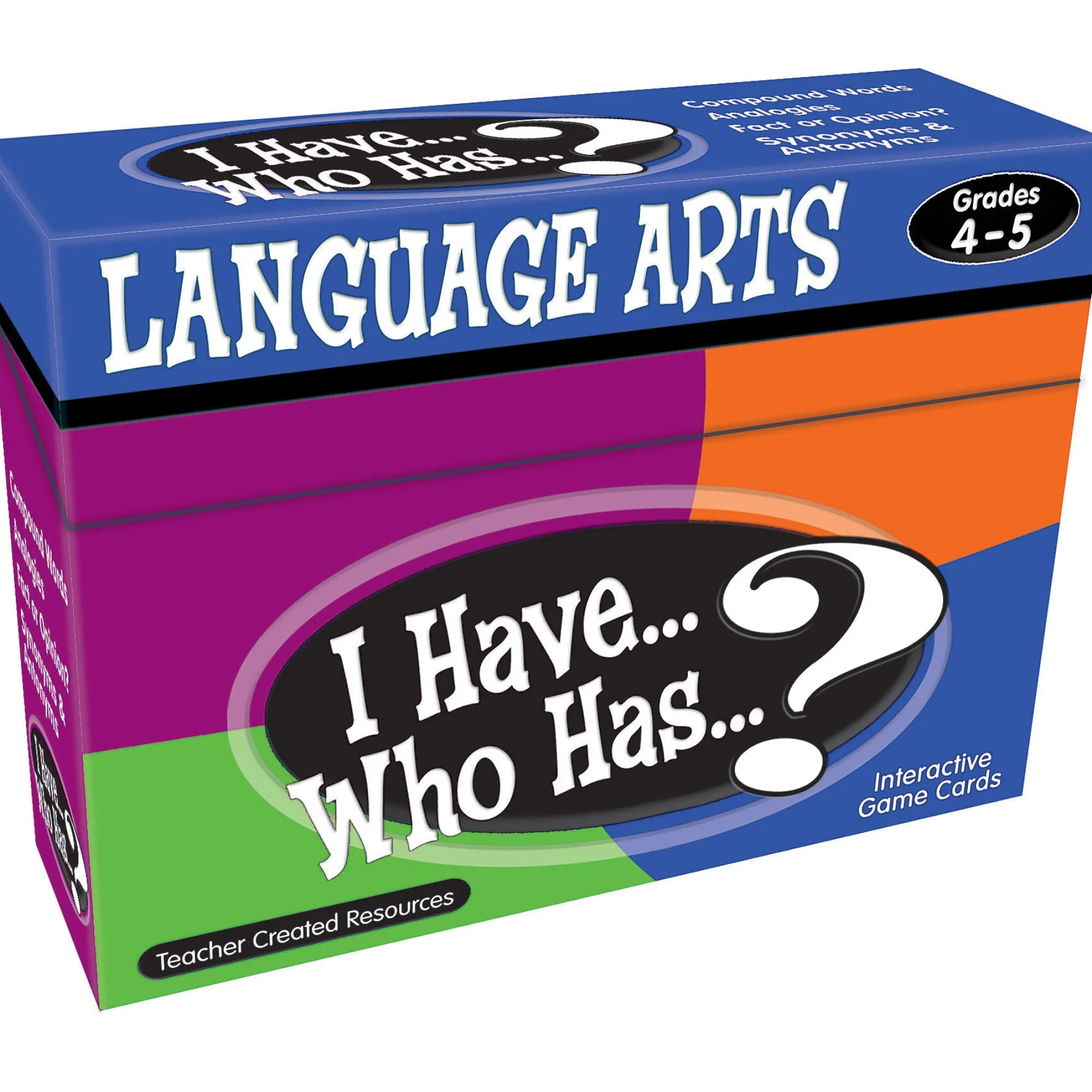 Teacher Created Resources I Have, Who Has Language Arts Game - Grades 4-5