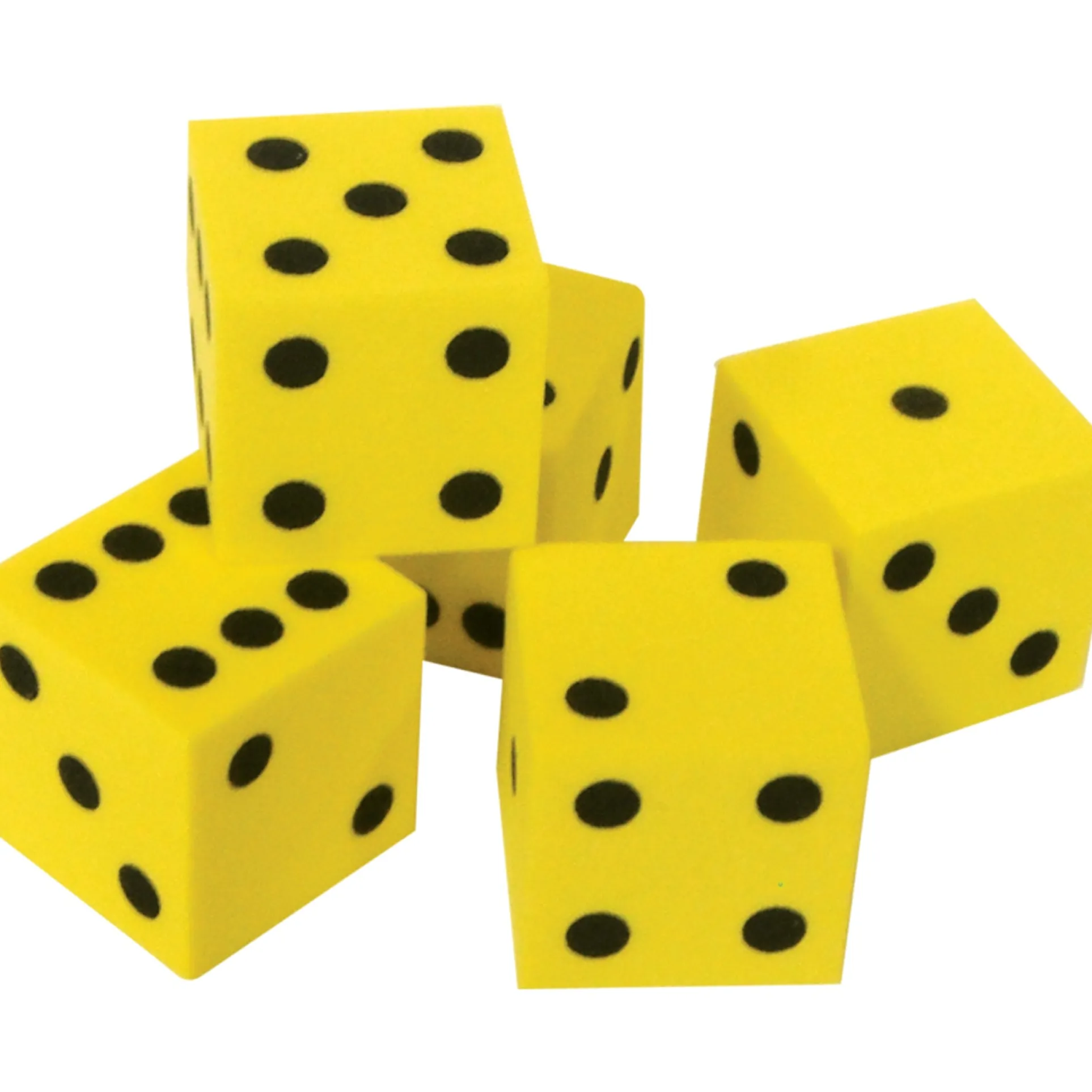 Teacher Created Resources Foam Dice - Yellow - 0.75" - 60 Pack