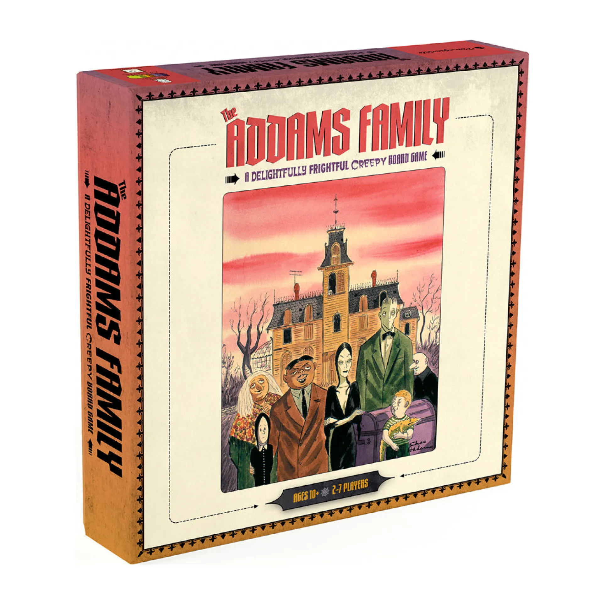 The Addams Family Creepy Board Game Featuring Charles Addams Art