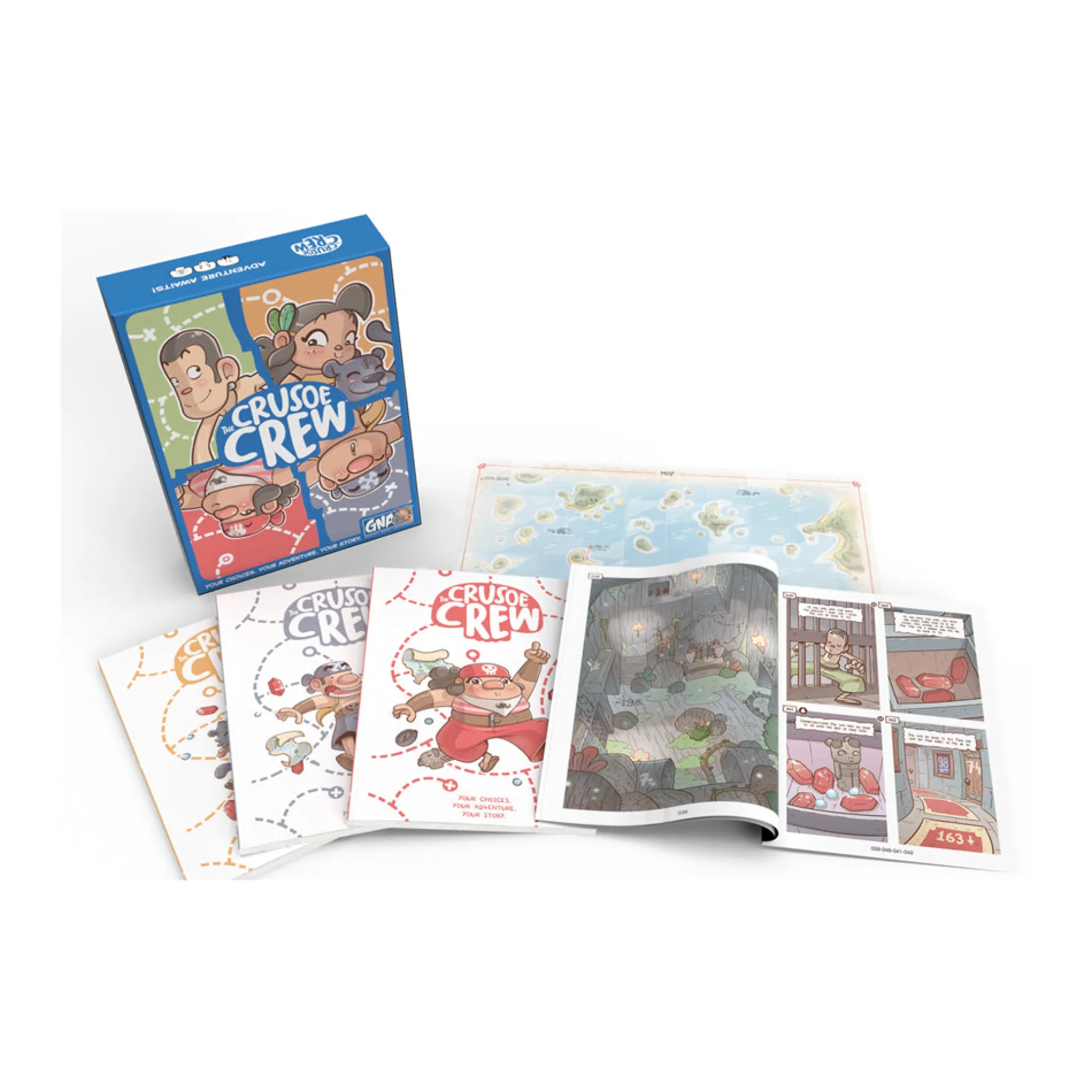 The Crusoe Crew 4-Player Graphic Novel Adventure Set