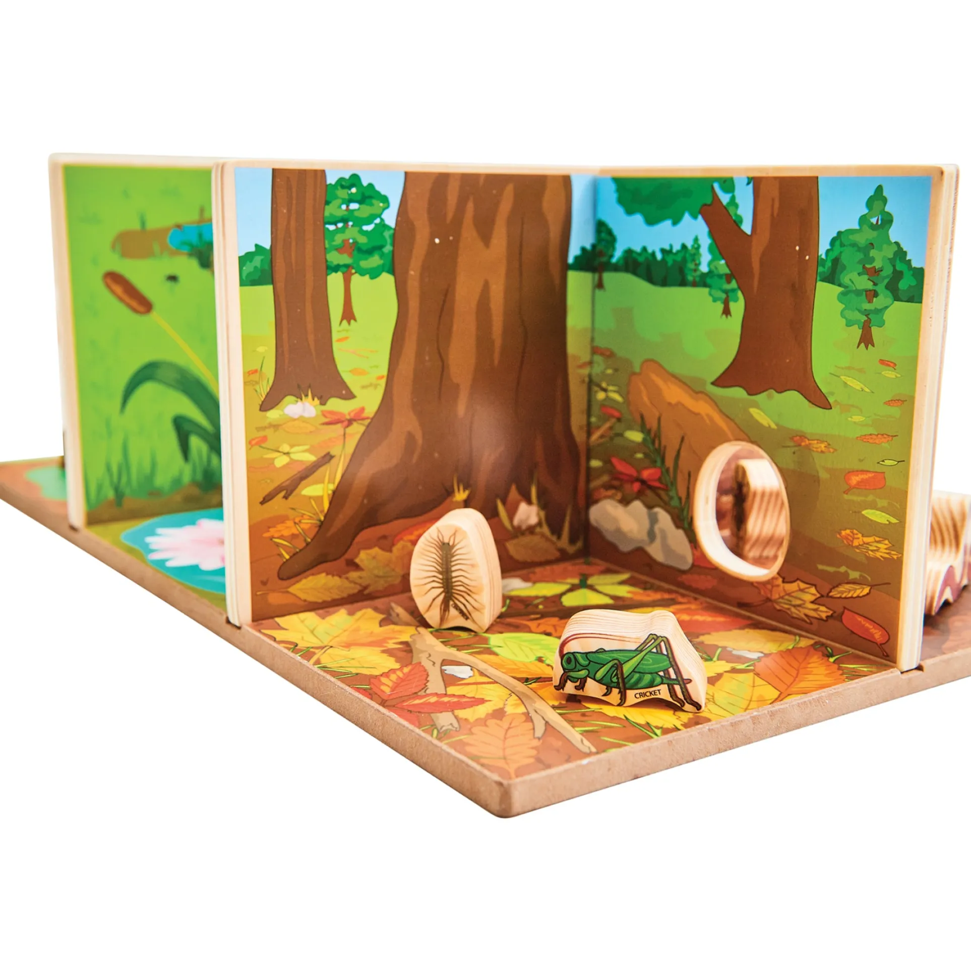 The Freckled Frog Minibeast Adventure Playset - Colorful Bug Blocks and Habitats - 15 Pieces