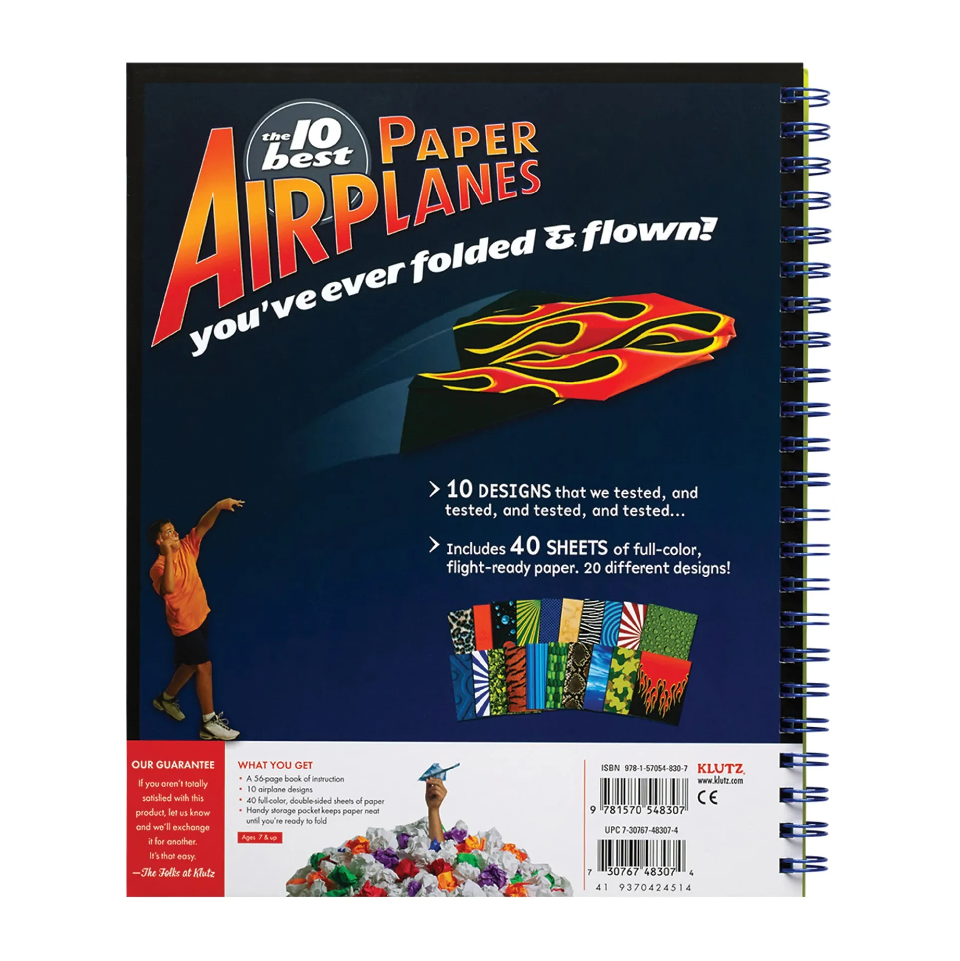 The Klutz Book of High-Performance Paper Airplanes Spiral-bound Craft Kit