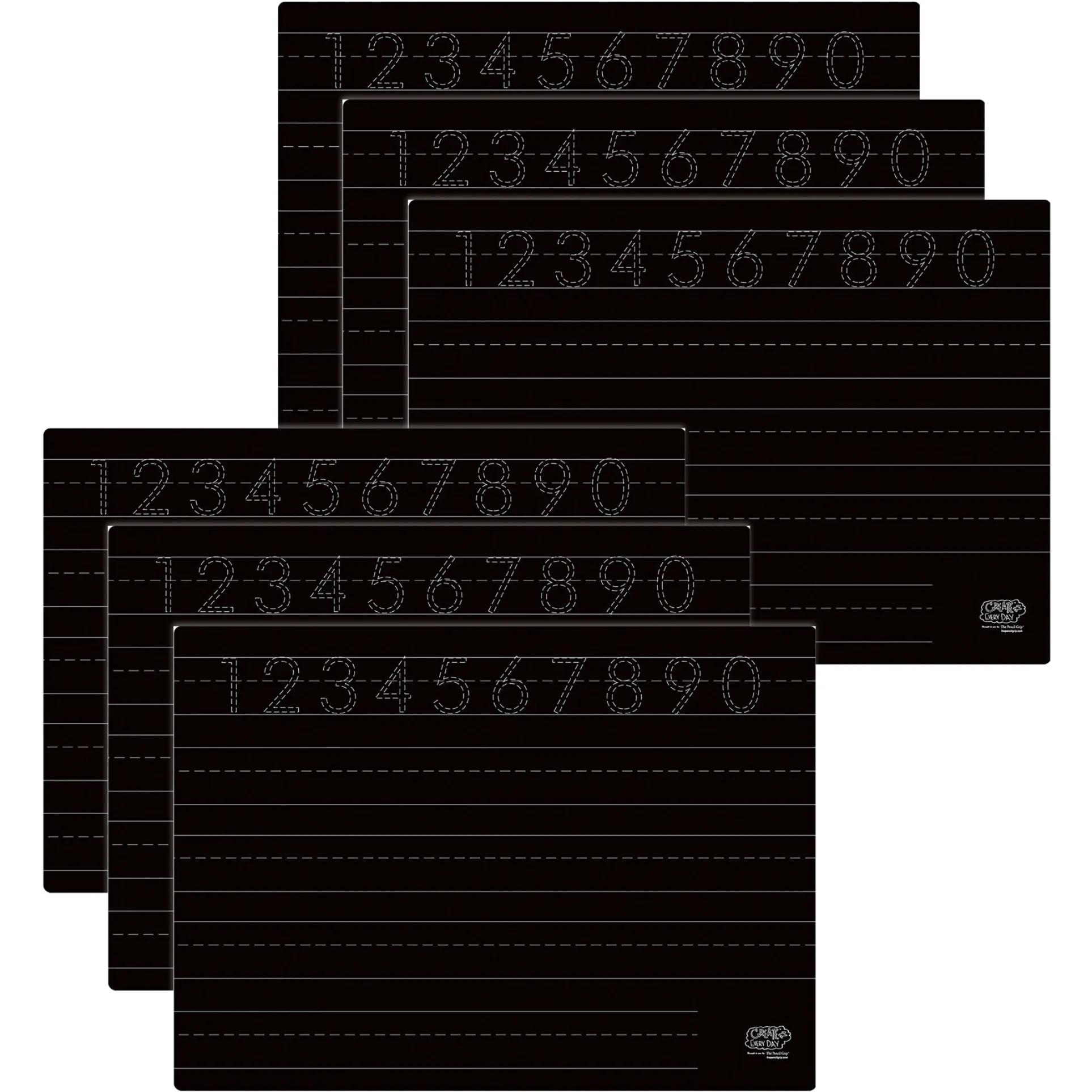 The Pencil Grip Double-Sided Activity Playmat - Numbers & Shapes, 6-Pack