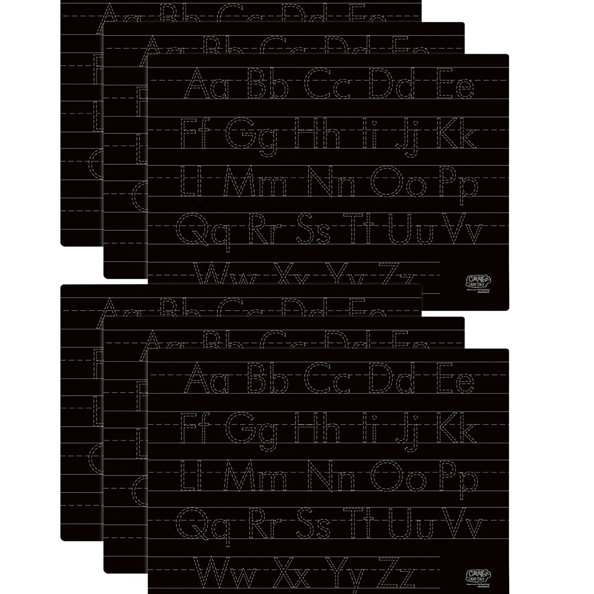 The Pencil Grip Two-Sided Letters Activity Playmat - Assorted Colors - Pack of 6