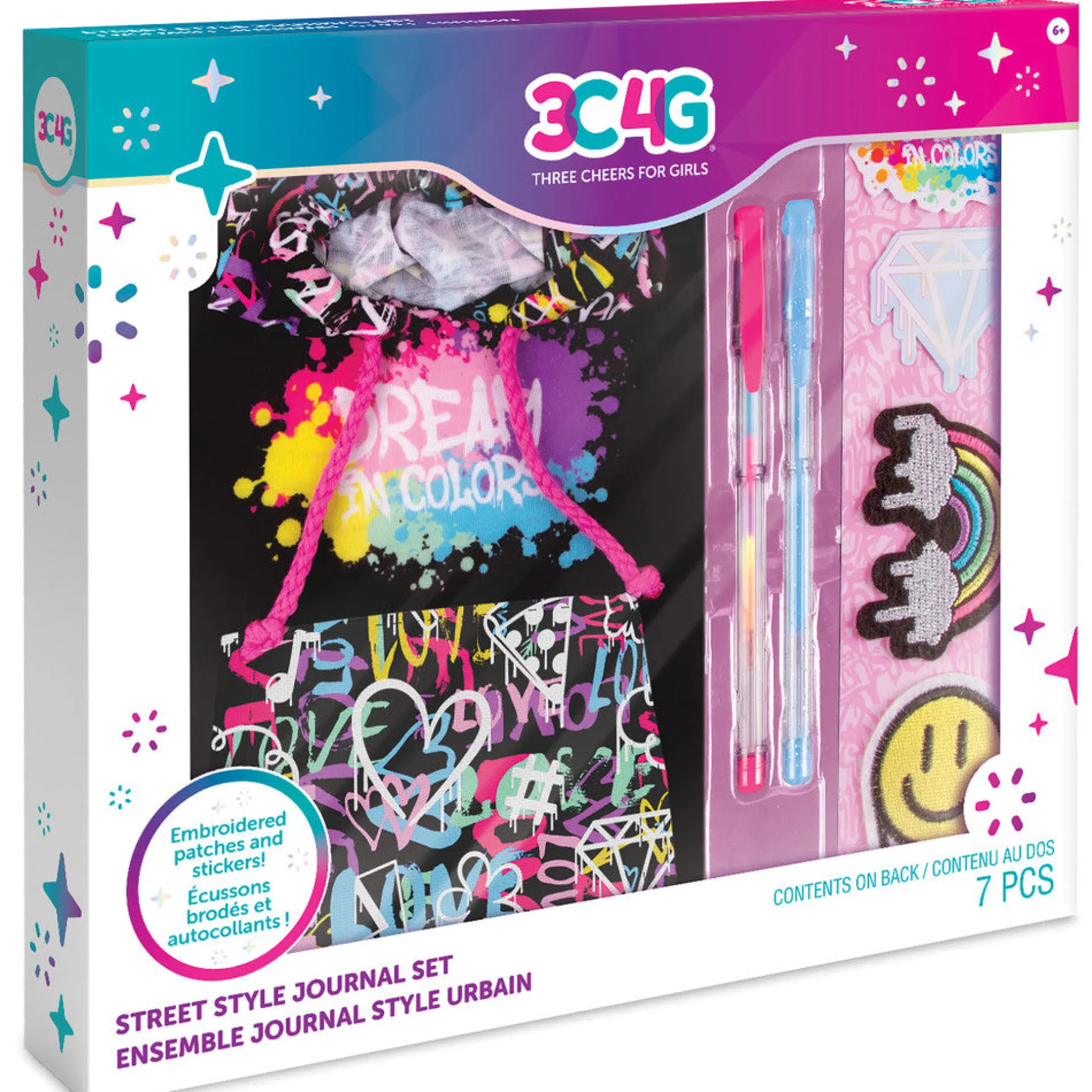 Three Cheers For Girls Street Style Graffiti Hoodie Journal Set with Gel Pens