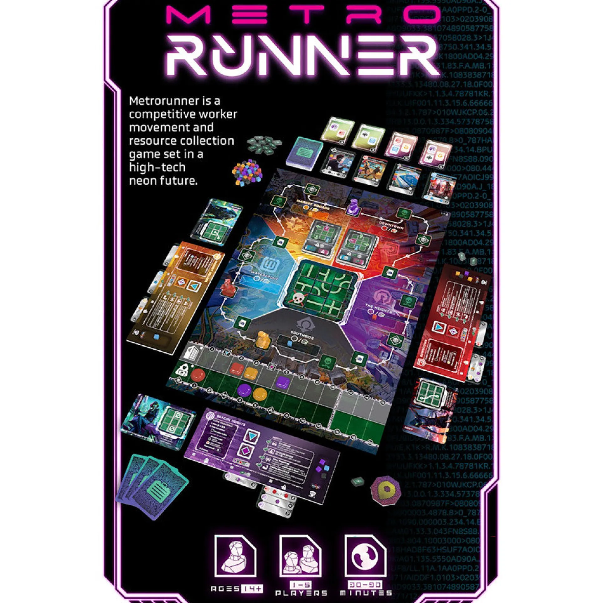 Thunderworks Games: Metrorunner - Ultimate Cyberpunk Strategy Board Game