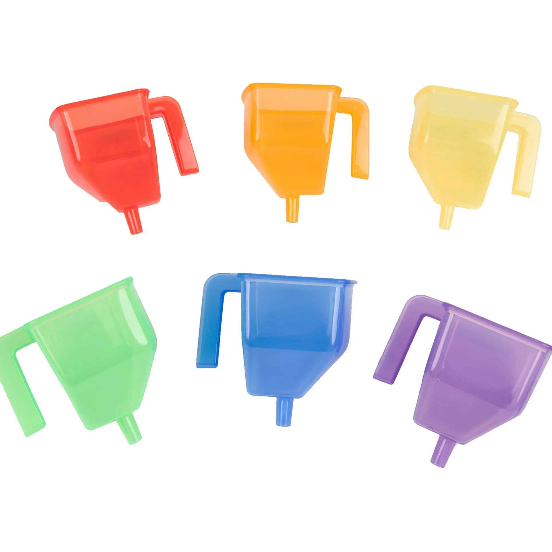 TickiT Colorful Translucent Funnels – Set of 6