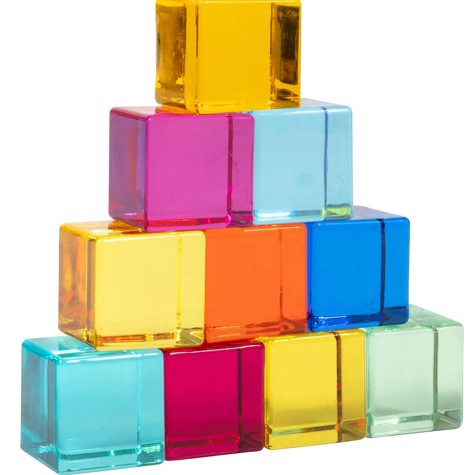 TickiT Gem Cubes - Colorful Learning Fun Set of 10