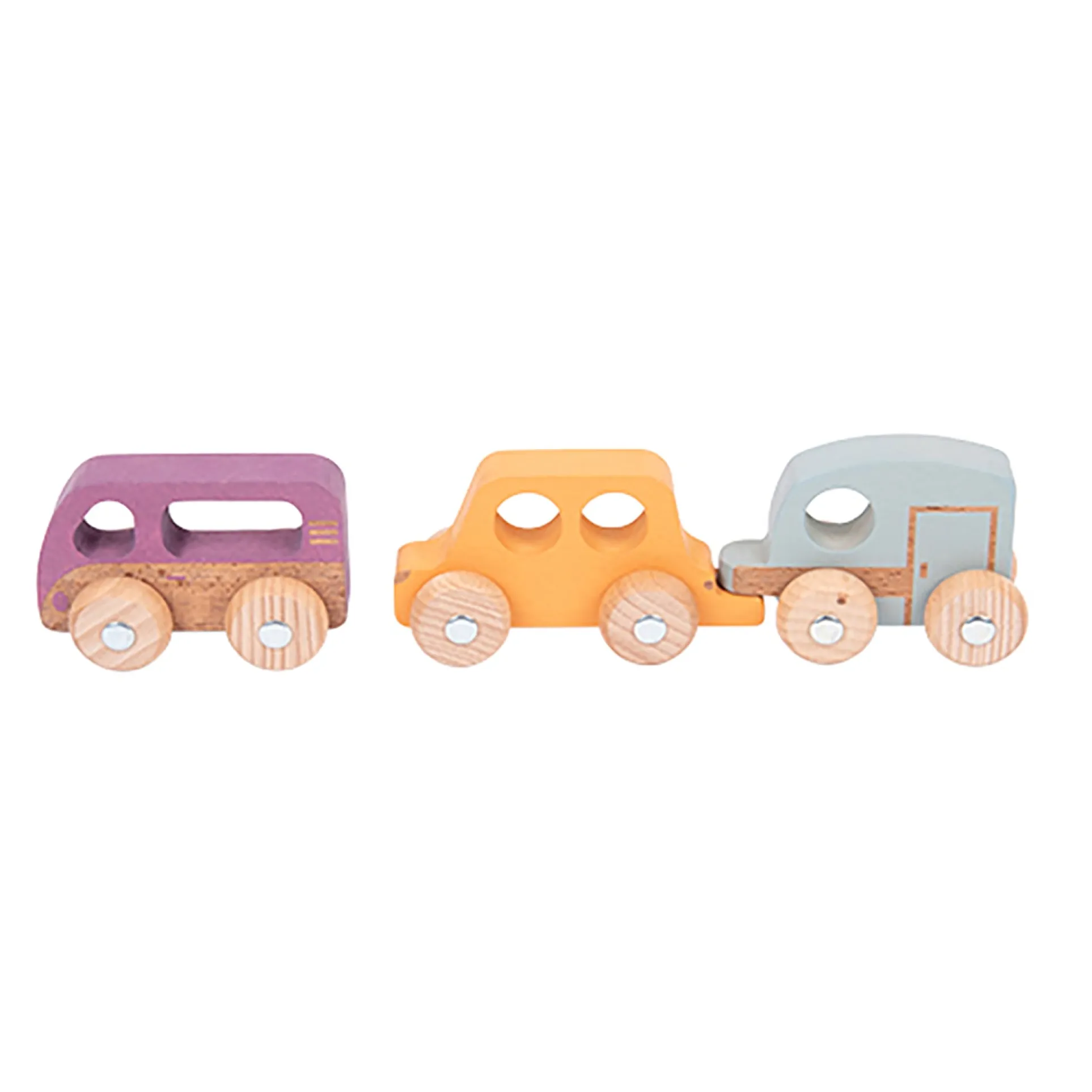 TickiT Rainbow Wooden Adventure Vehicles - Set of 3