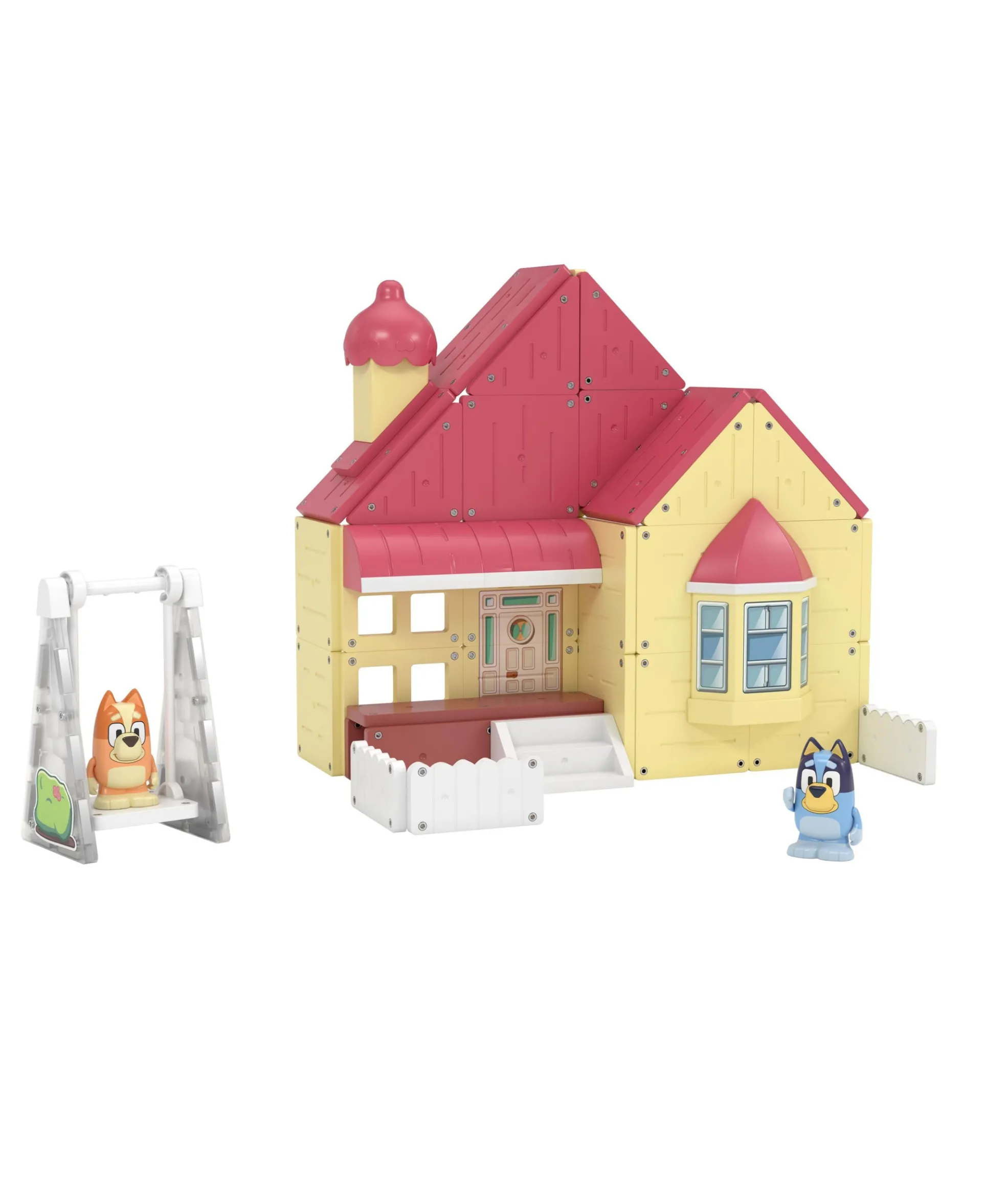 Tile Town Bluey Heeler Home Magnetic Tiles Playset, 46-Piece
