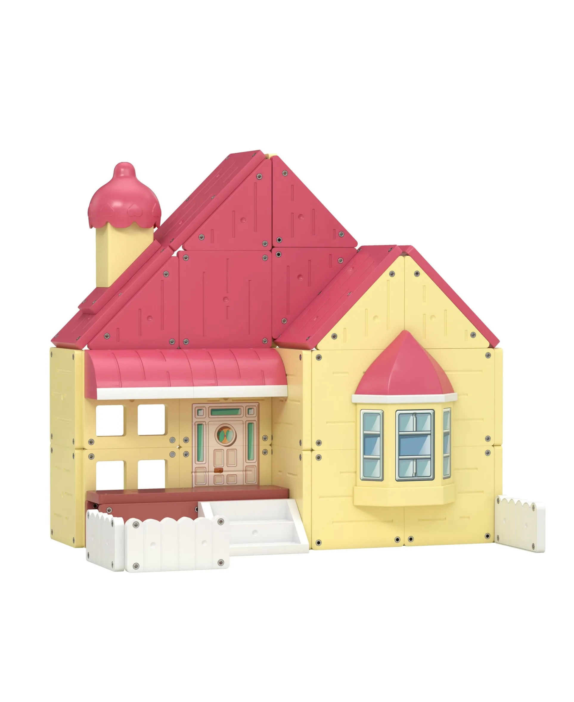 Tile Town Bluey Heeler Home Magnetic Tiles Playset, 46-Piece