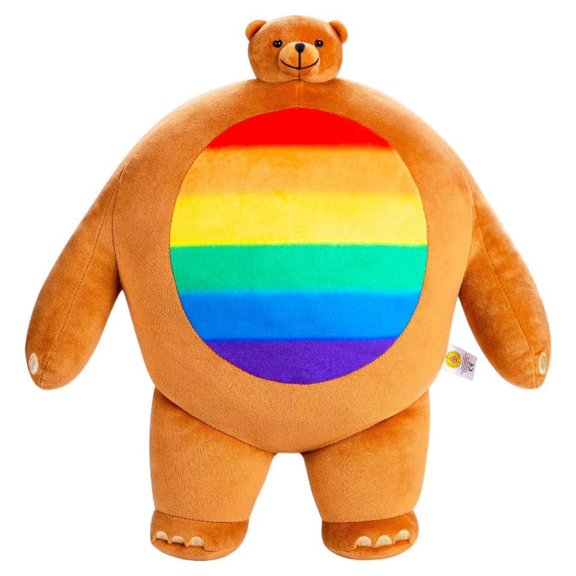 Tiny Headed Kingdom 15 inch Rainbow Pride Plush Bear - Multicolor