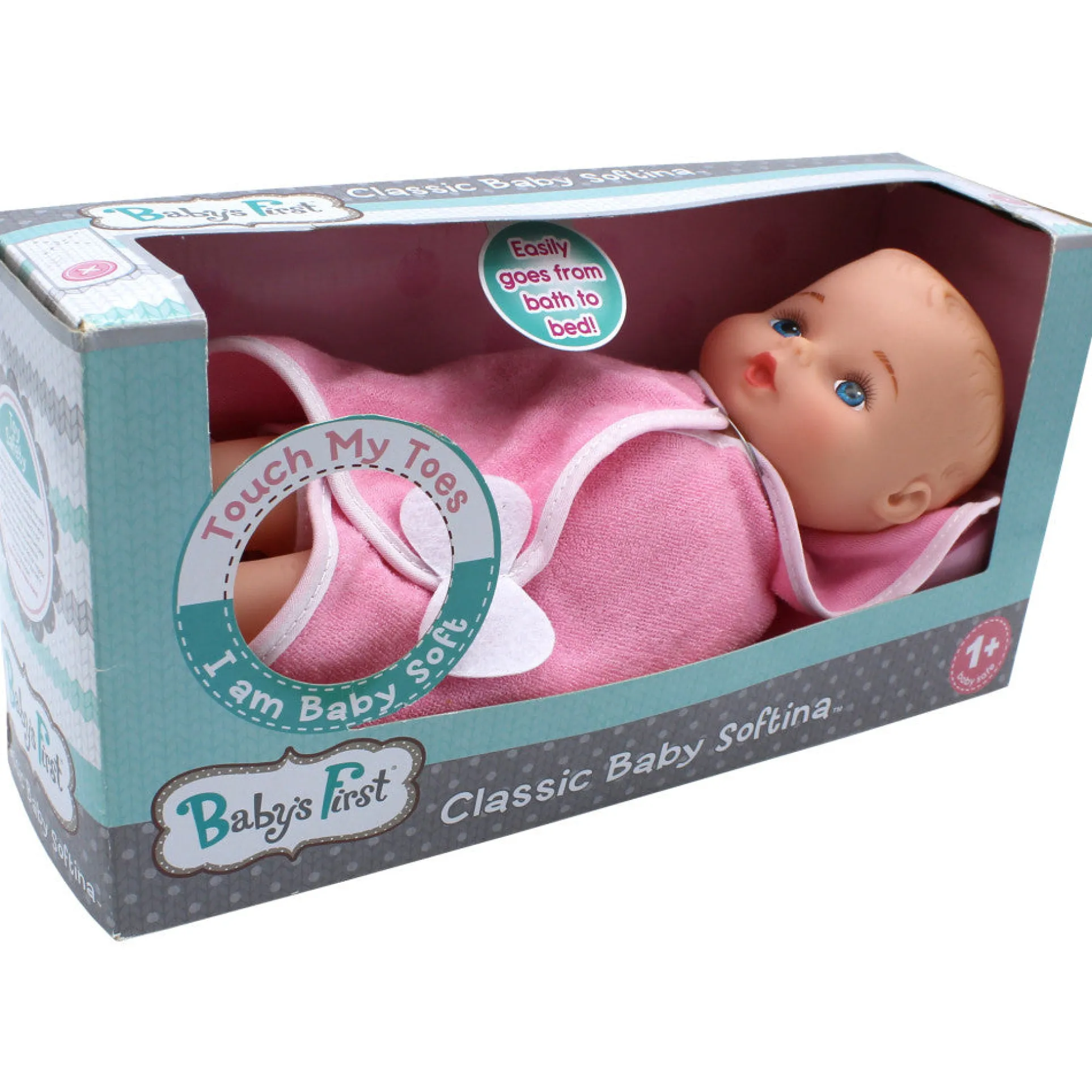 Toys R Us - Baby's First Bathtime Companion - Softina Pink Toy Doll