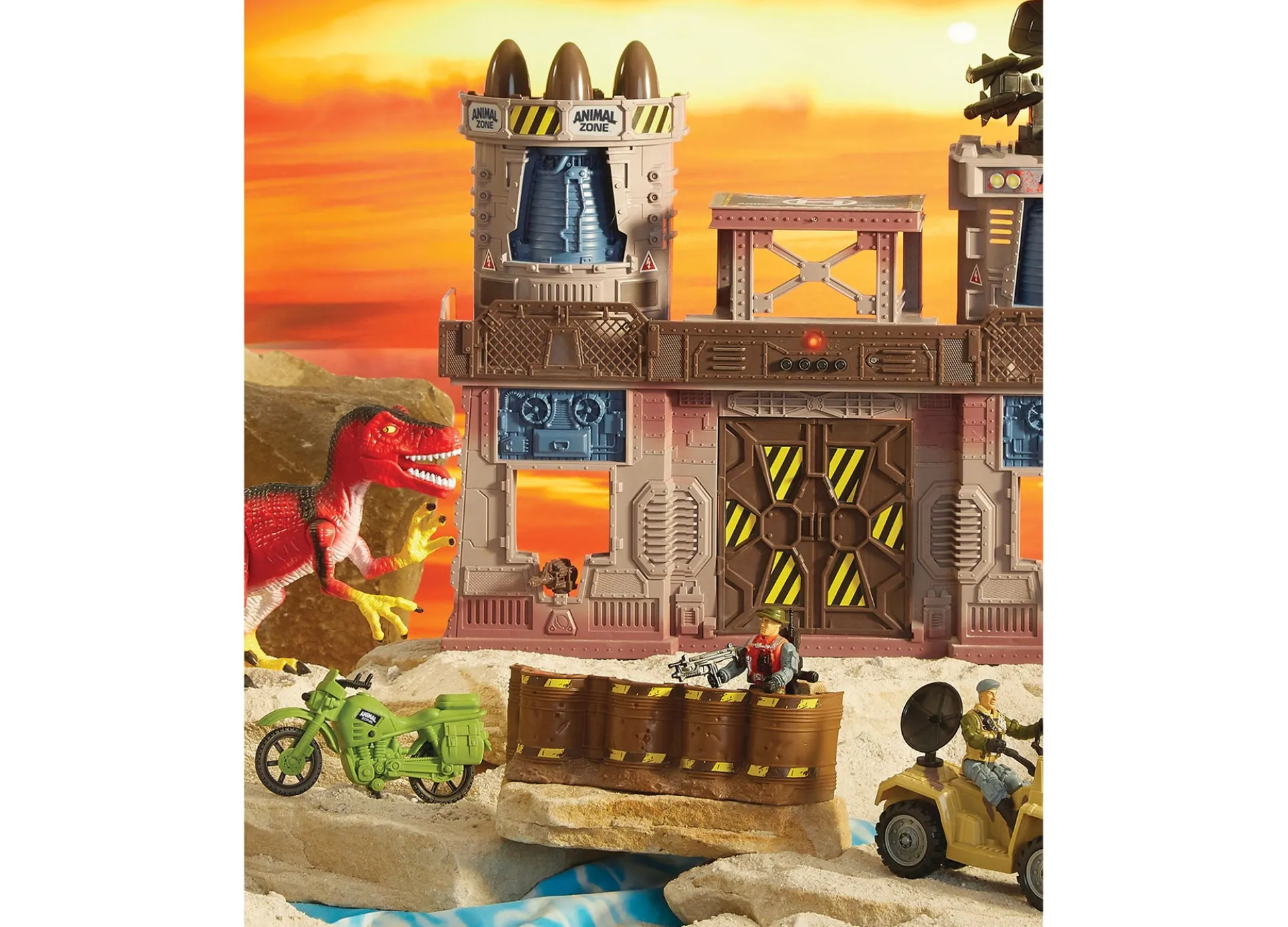 Toys R Us Animal Zone Dino Fortress Playset with Light and Sound Effects