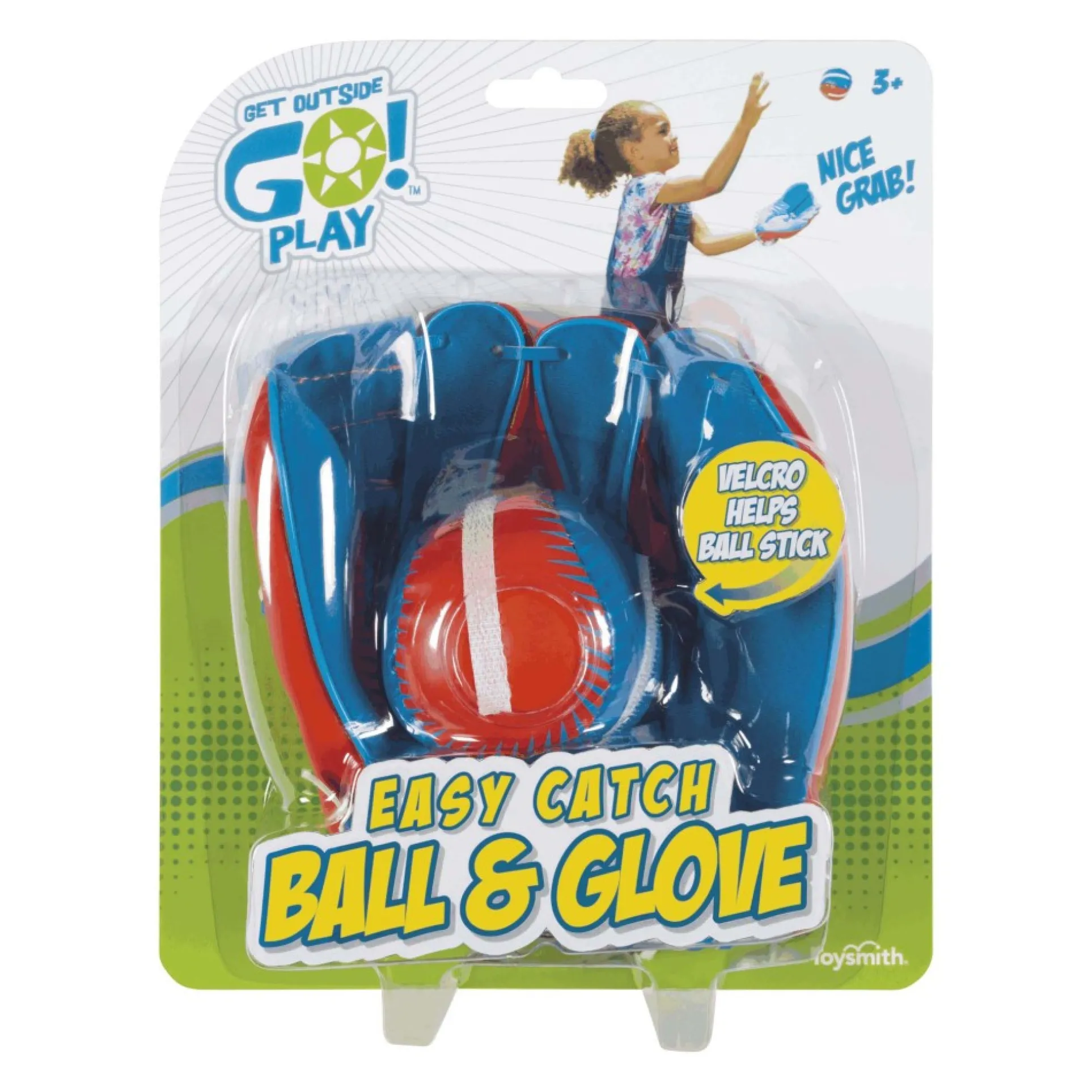 Toysmith Get Outside Go! Easy Catch Ball & Glove Set for Young Beginners