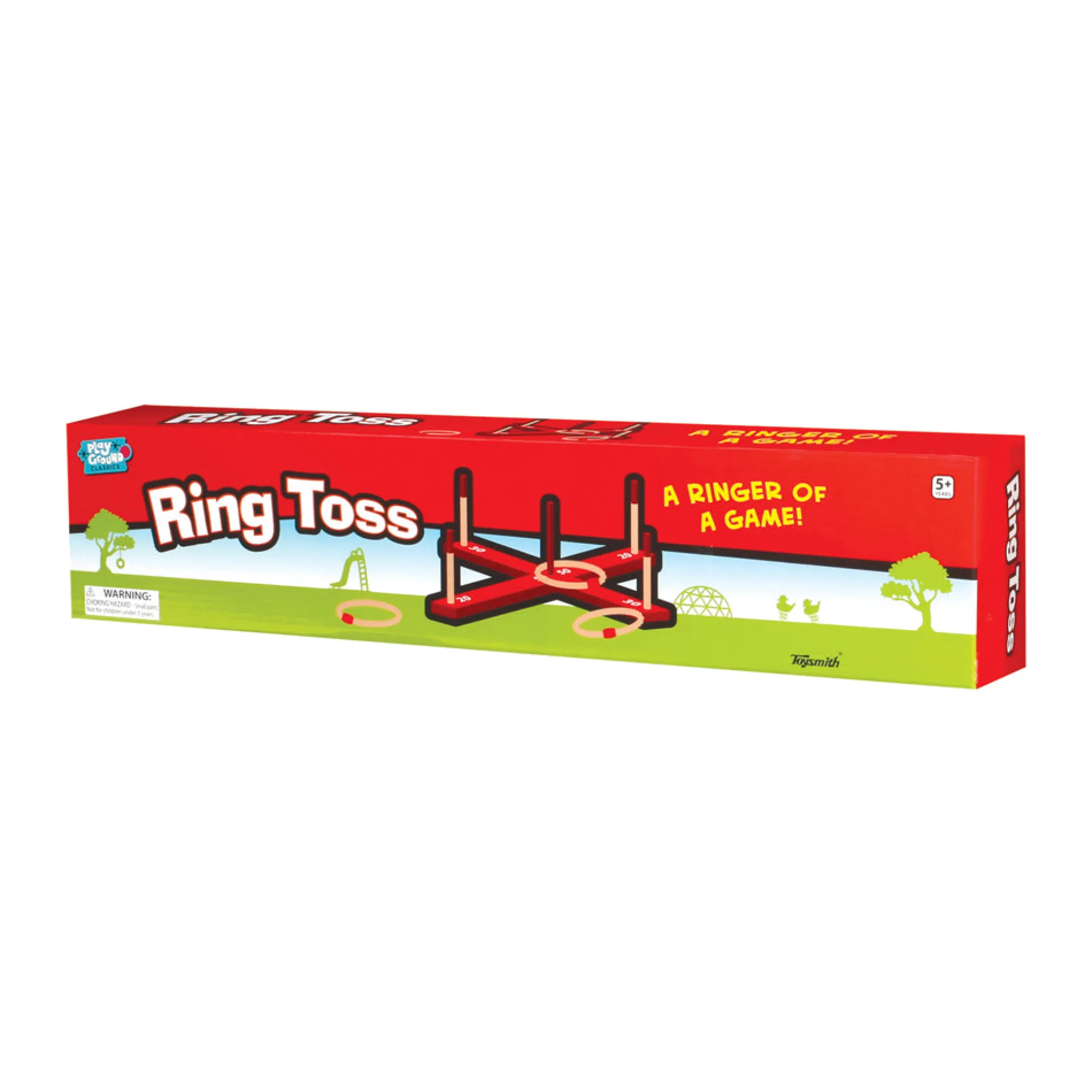 Toysmith Playground Classics Wooden Ring Toss Game Set