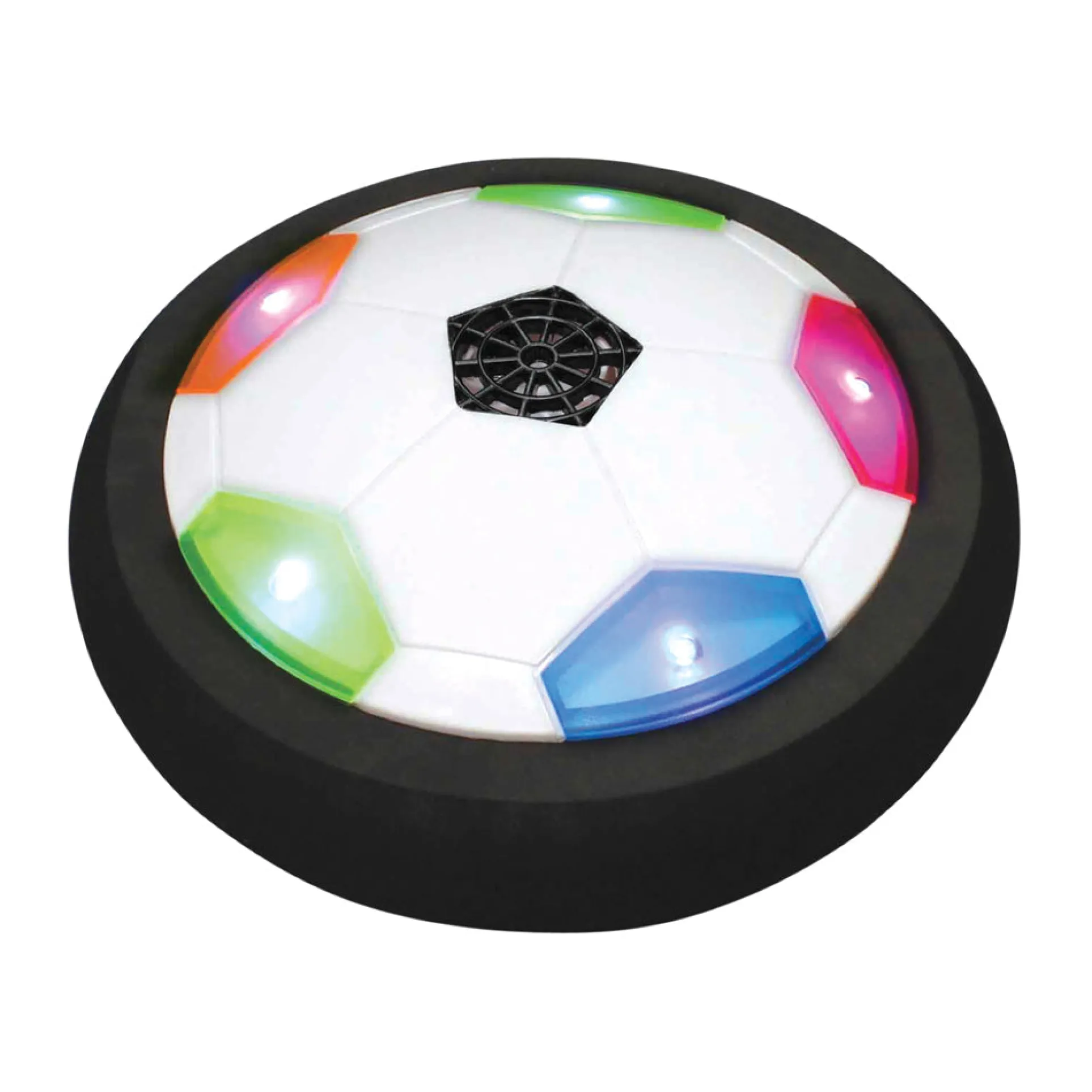 Toysmith Ultra Glow Air Power Soccer Disk - Light-Up Indoor Play