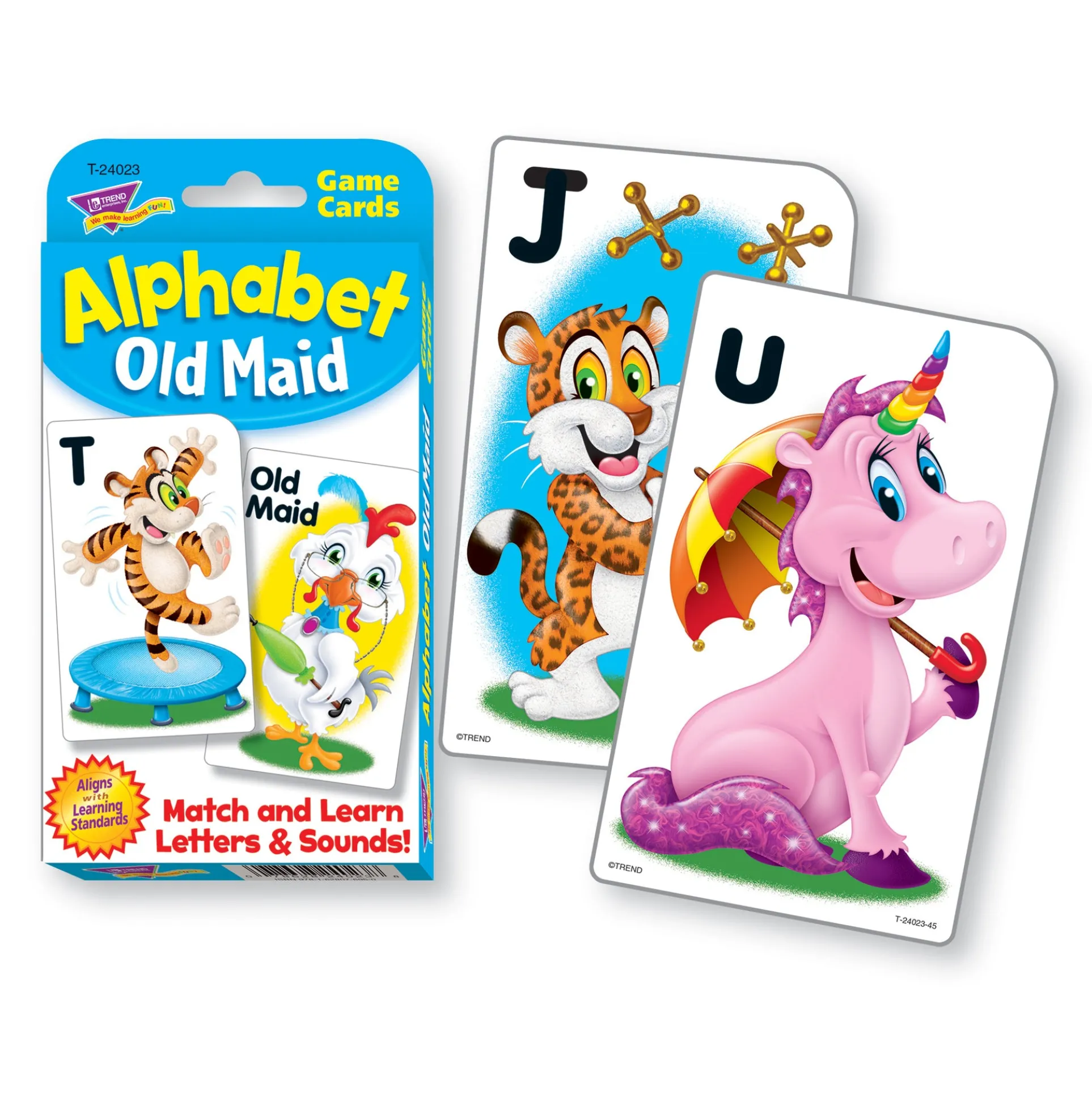 TREND Alphabet Old Maid Challenge Cards - Educational Letter Game - 6 Sets