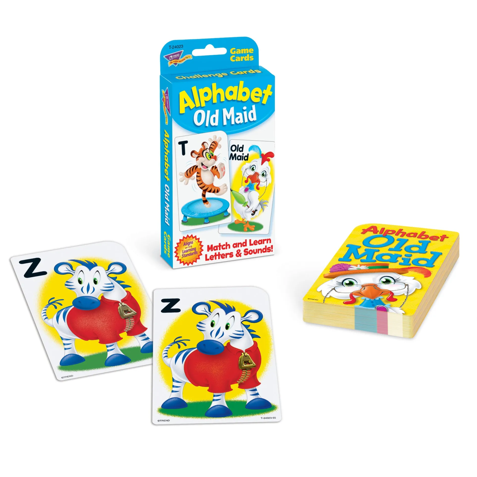 TREND Alphabet Old Maid Challenge Cards - Educational Letter Game - 6 Sets