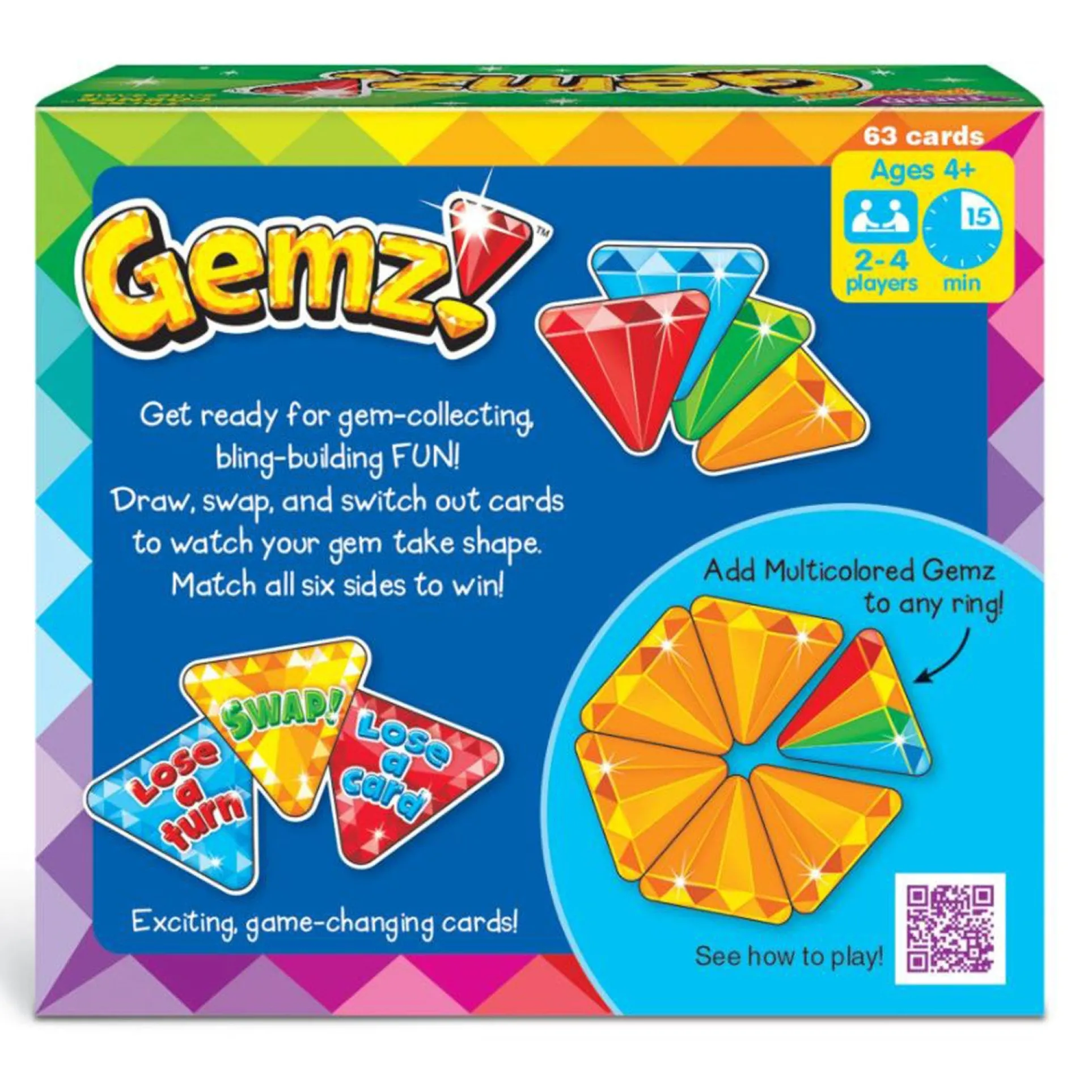 TREND Gemz! Three Corner Card Game, 3-Pack