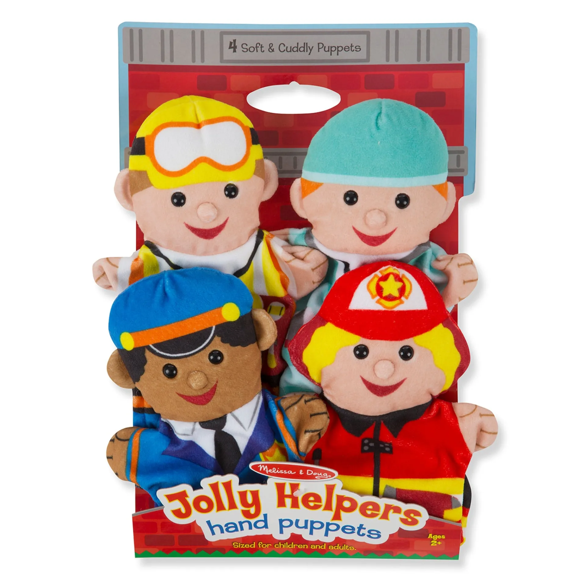 Melissa & Doug Jolly Helpers Plush Puppet Set - 4 Piece