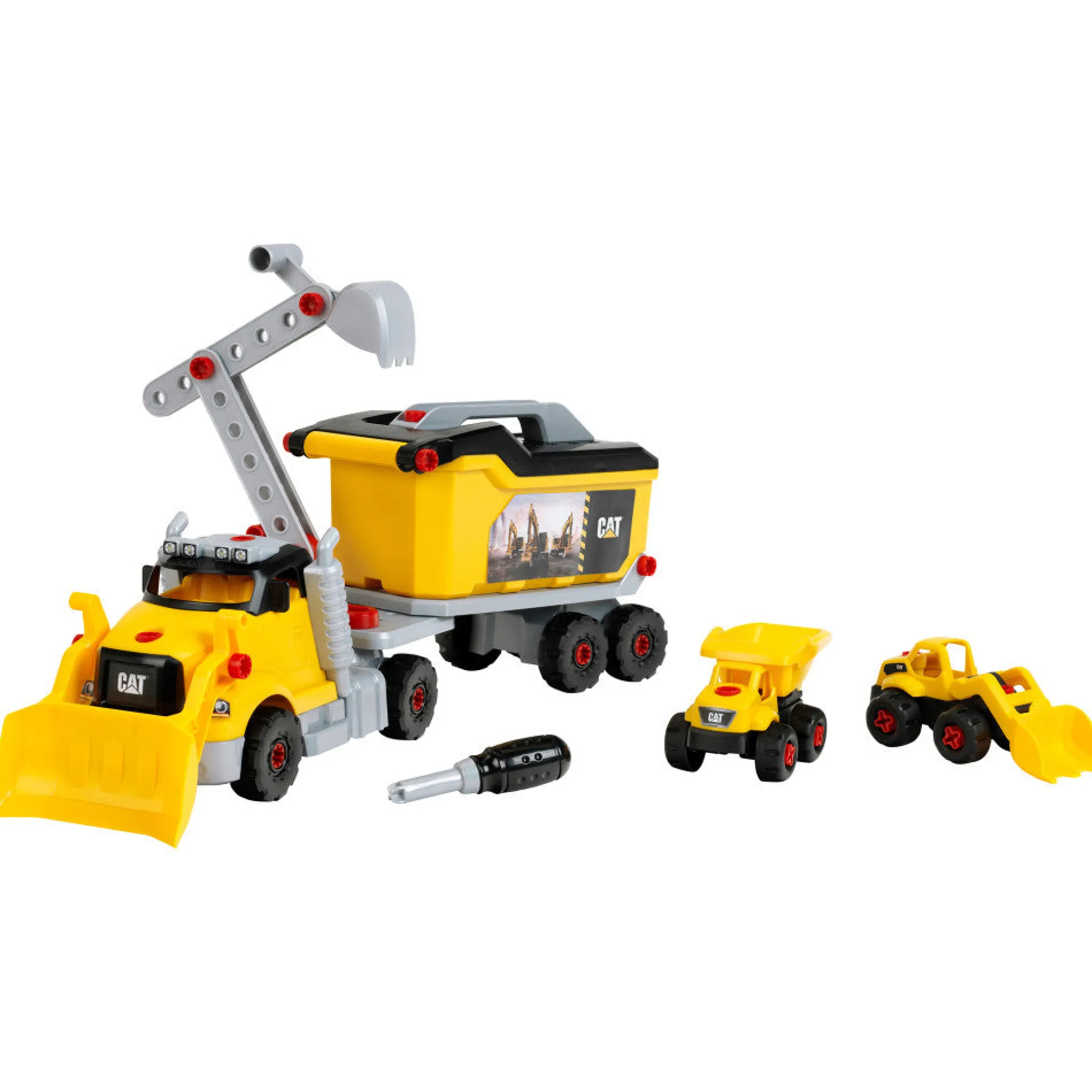CAT 4-In-1 Screw Truck Construction Toy Set by Theo Klein