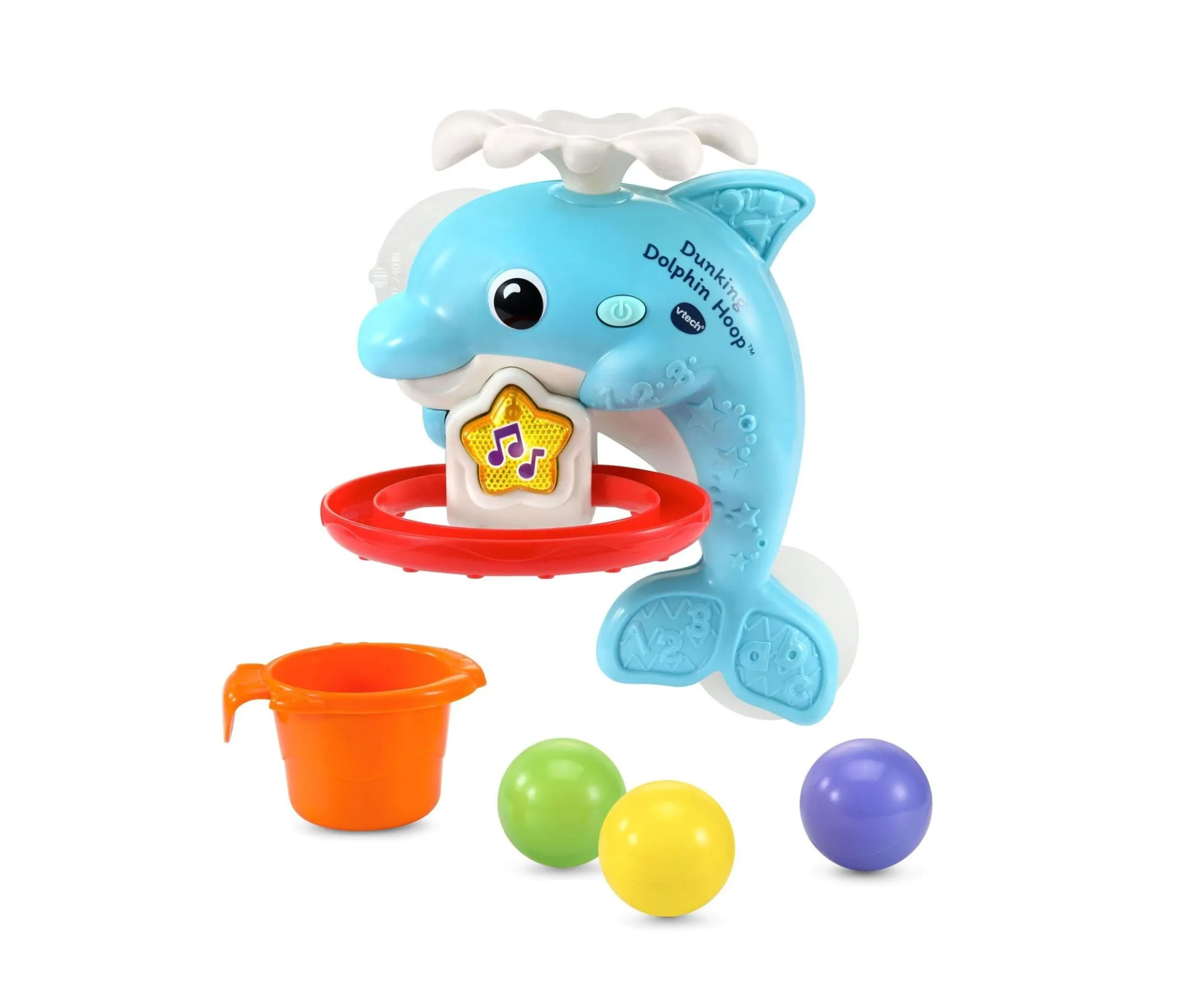 VTech Dunking Dolphin Hoop Interactive Bath Toy
