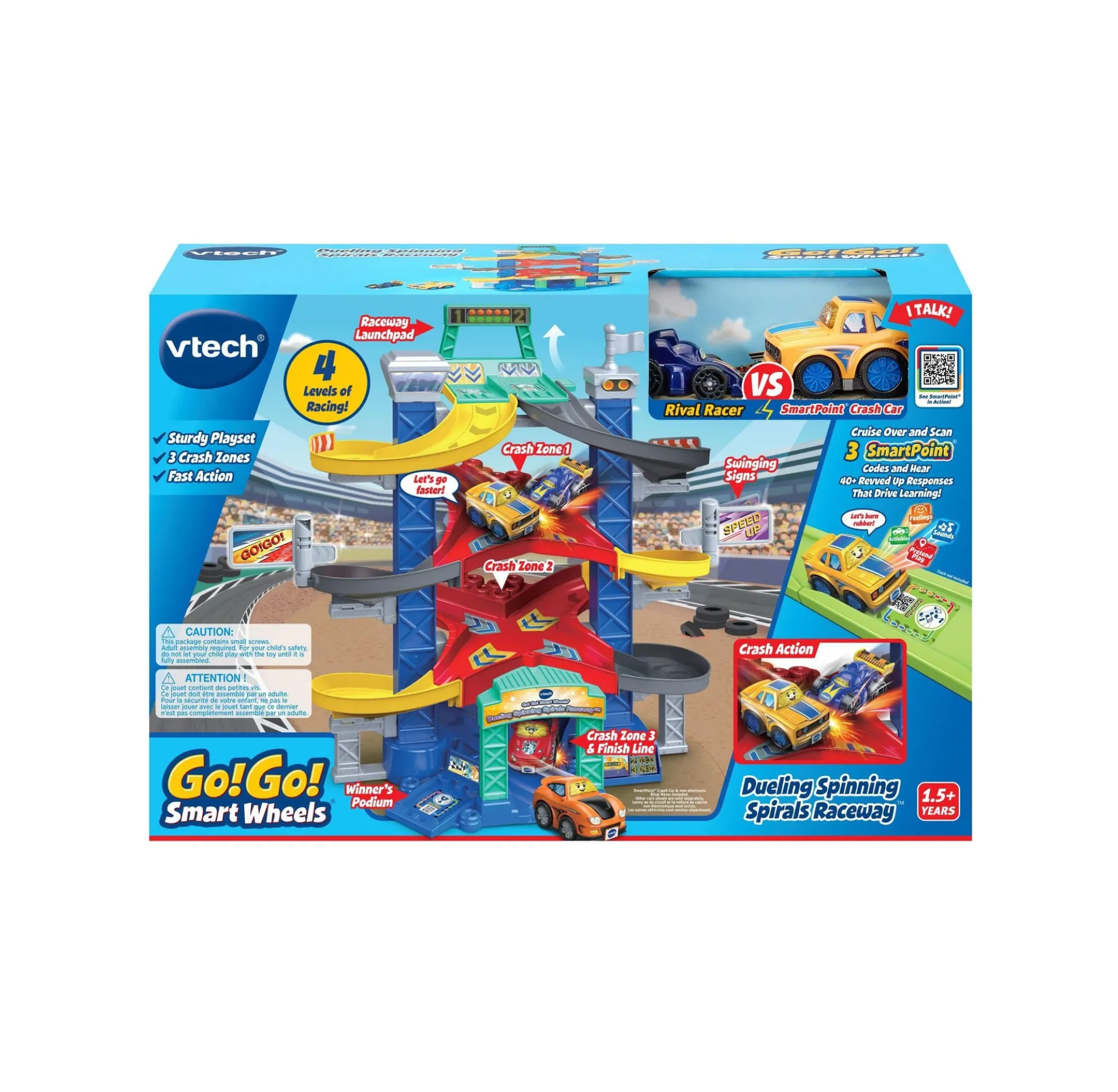 VTech Go! Go! Smart Wheels Dueling Spinning Spirals Raceway with Accessories