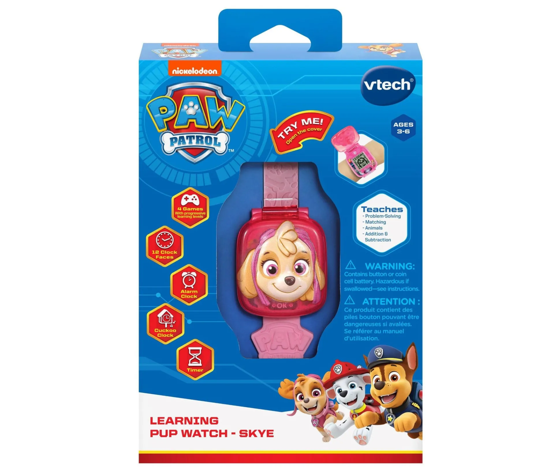 VTech PAW Patrol Skye Learning Pup Watch for Ages 3-6