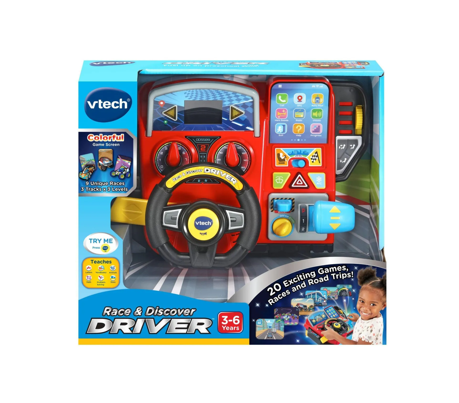 VTech Race Discover Driver Interactive Driving Toy for Kids