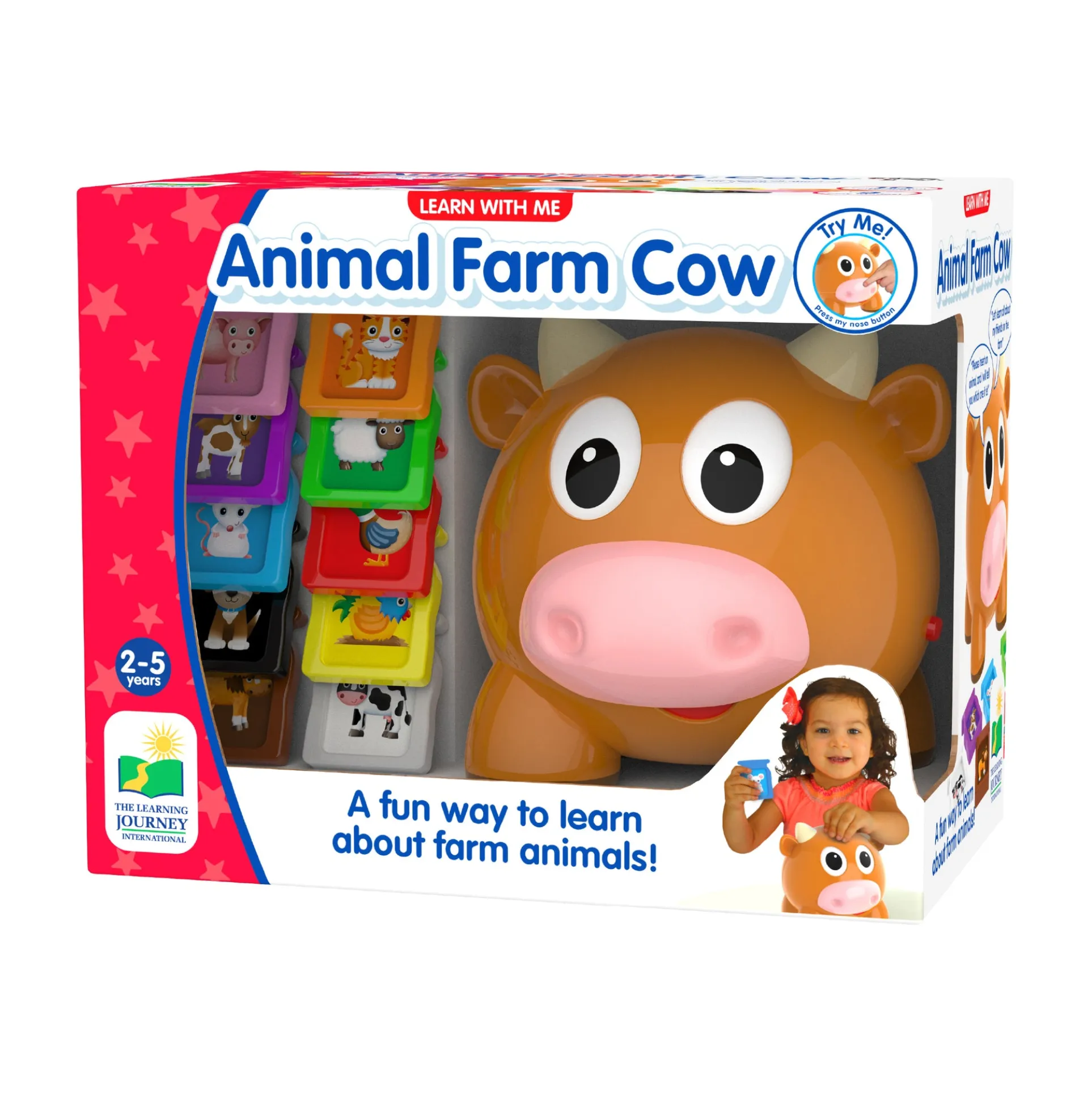Learn with Me - Interactive Animal Farm Cow Learning Toy