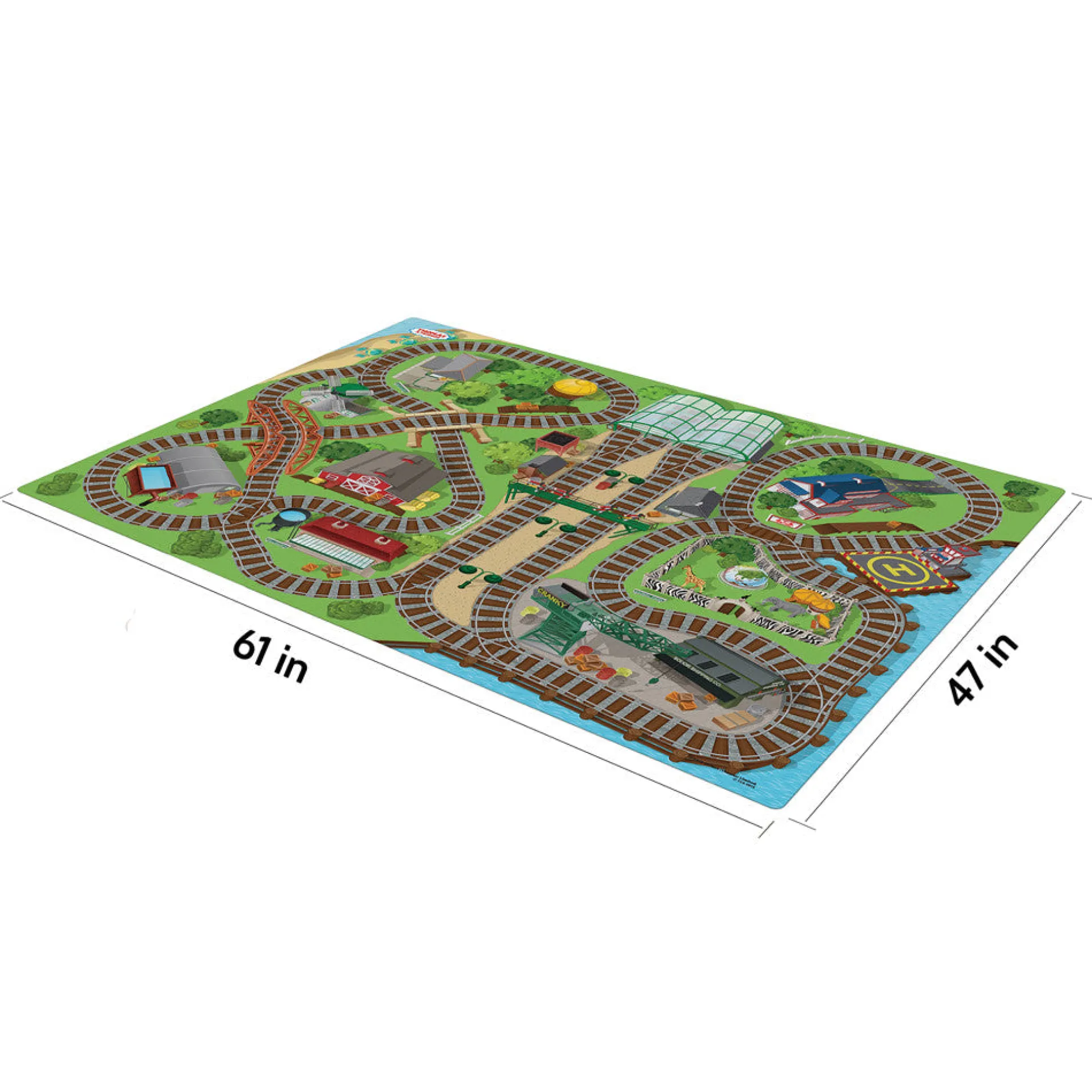 Thomas & Friends Imaginmat Jumbo Playmat with Toy Car, 47 x 61 inches