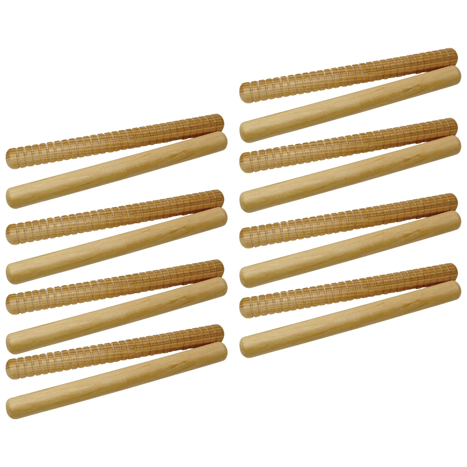 Westco 12 Pair Hickory Rhythm Sticks - Natural Finish