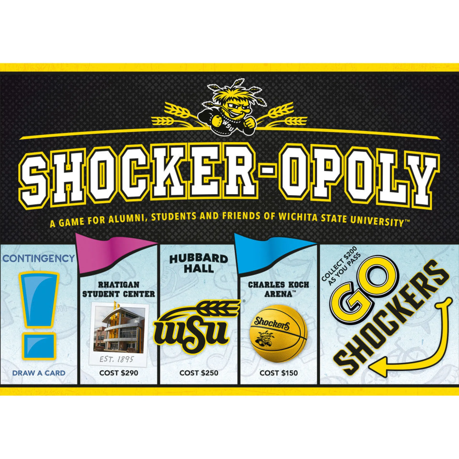 Wichita State Shocker-Opoly Board Game for Ages 8+