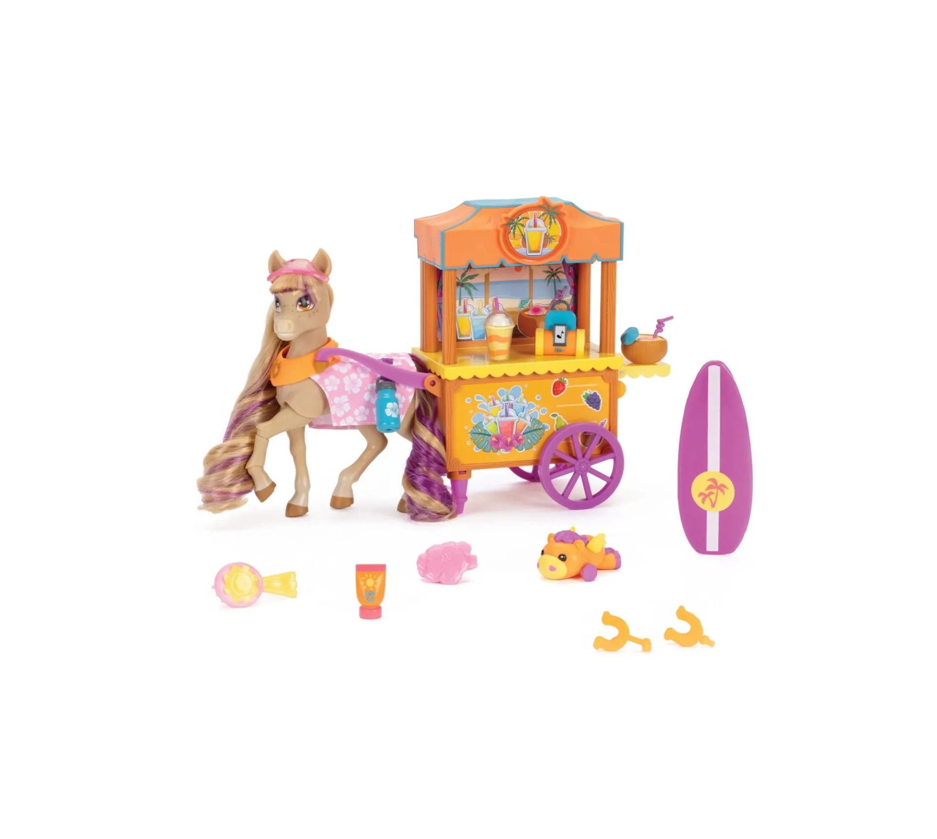 Wild Manes Beach Shack Playset with Surf and Sip Accessories