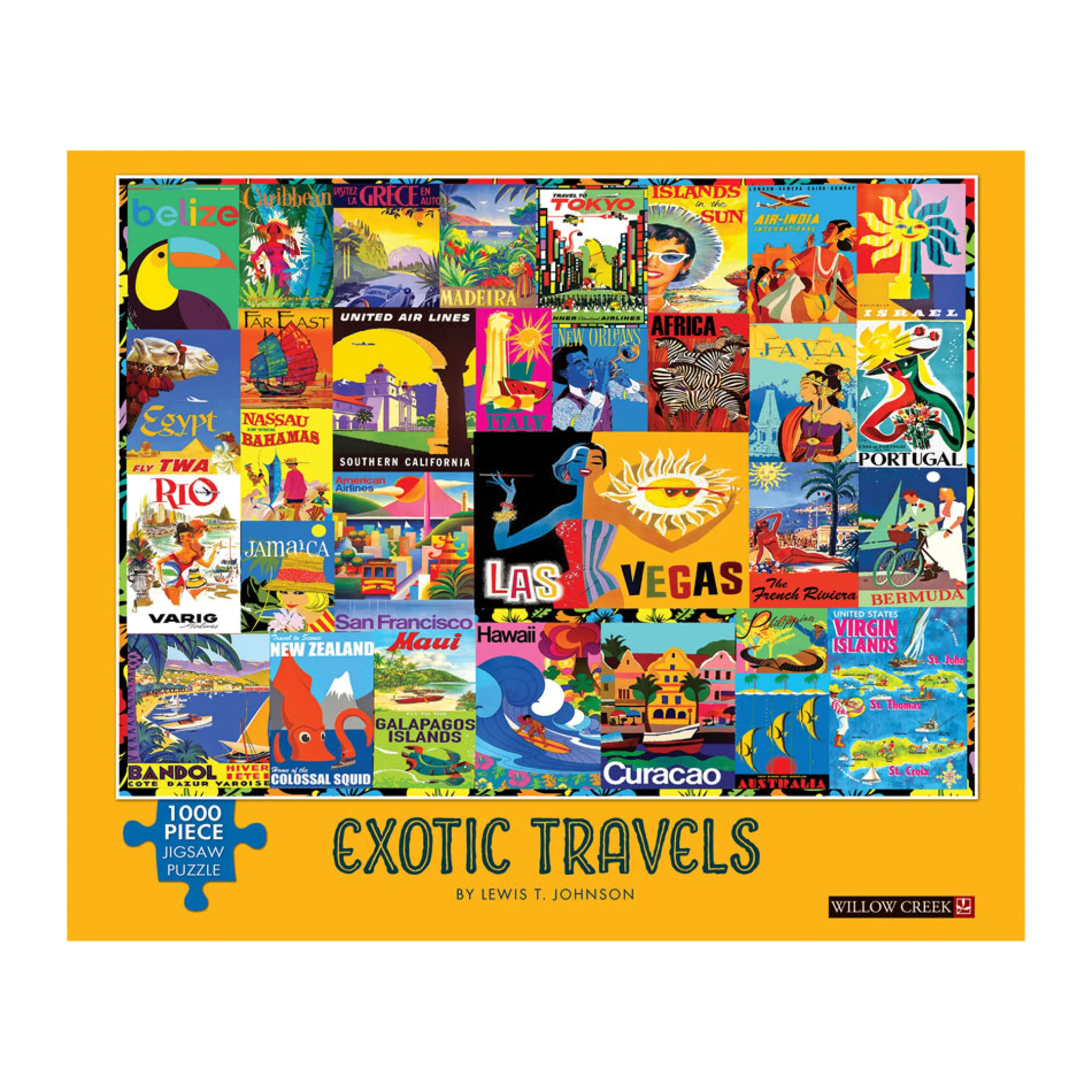 Willow Creek Press Exotic Travels Jigsaw Puzzle - 1000 pc