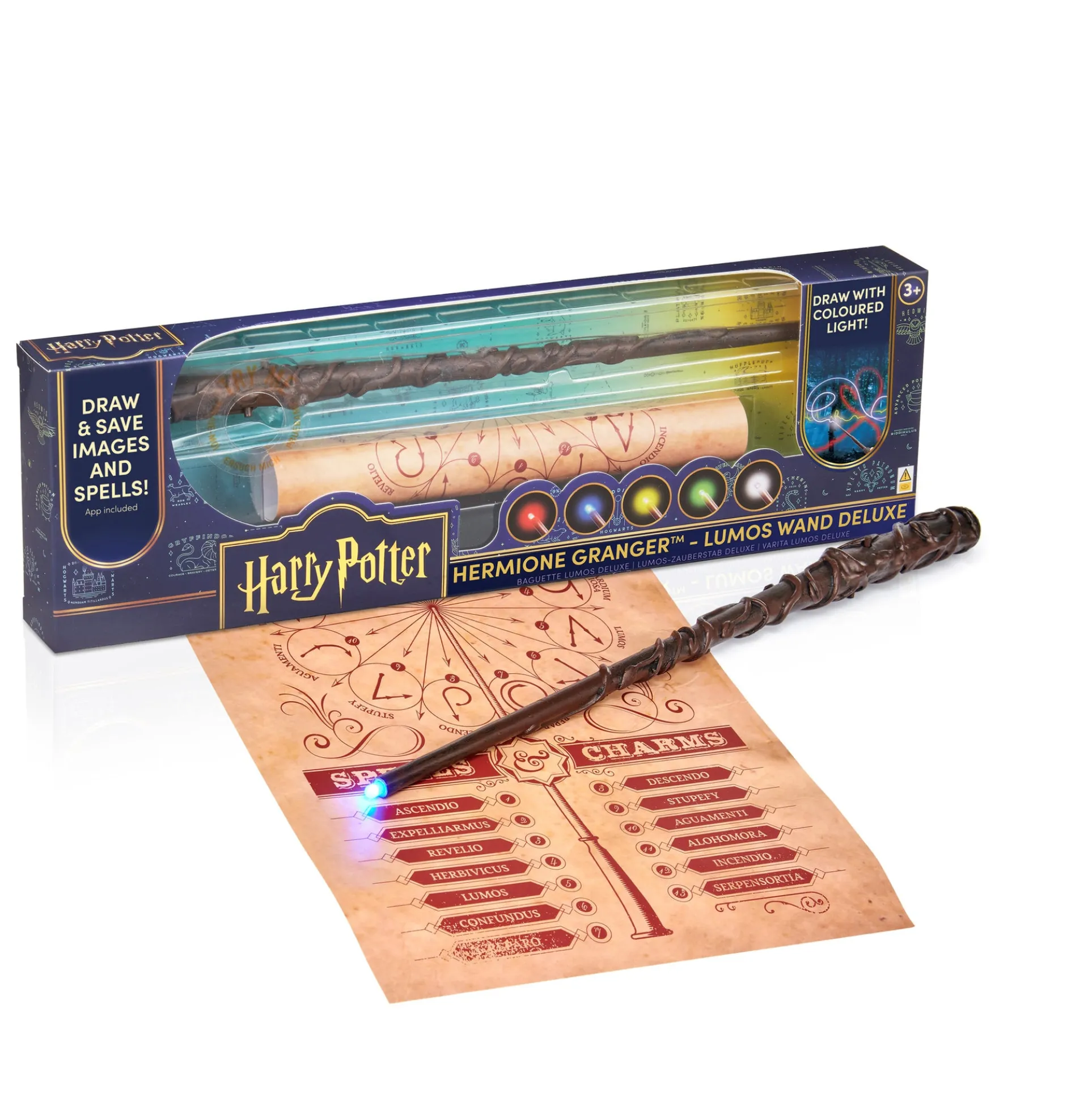Wizarding World Harry Potter 14" Hermione Granger Lumos Magic Wand with LED Tip
