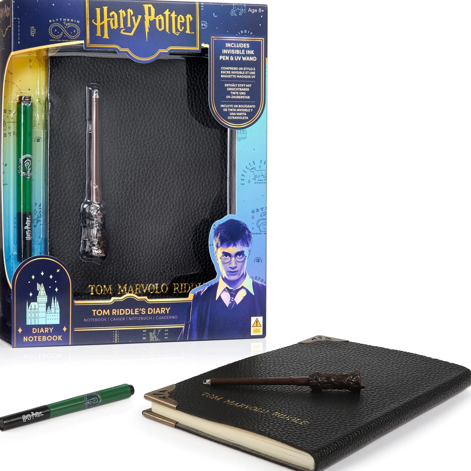 Wizarding World Harry Potter Tom Riddle's Diary Set with Slytherin UV Pen & Magic Wand