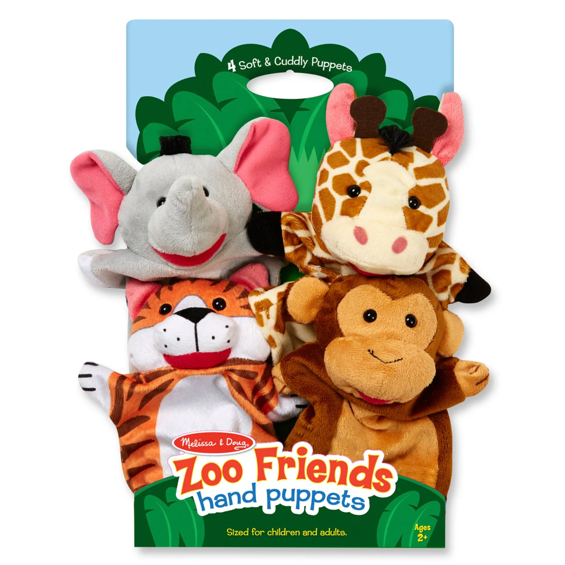 Melissa & Doug Zoo Friends Hand Puppet Set - 4-Piece