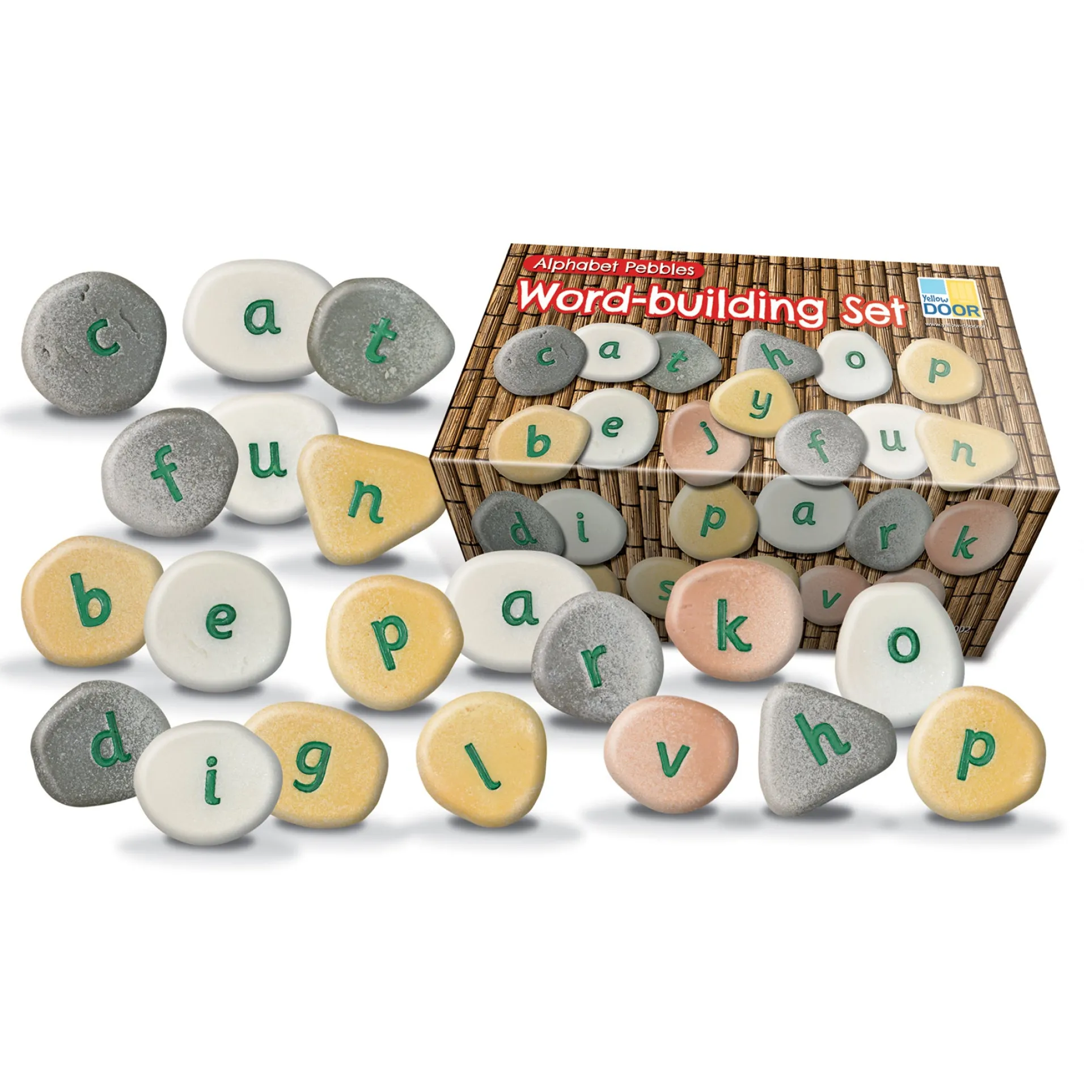 Yellow Door Alphabet Pebbles - Word-Building Set - Multicolor