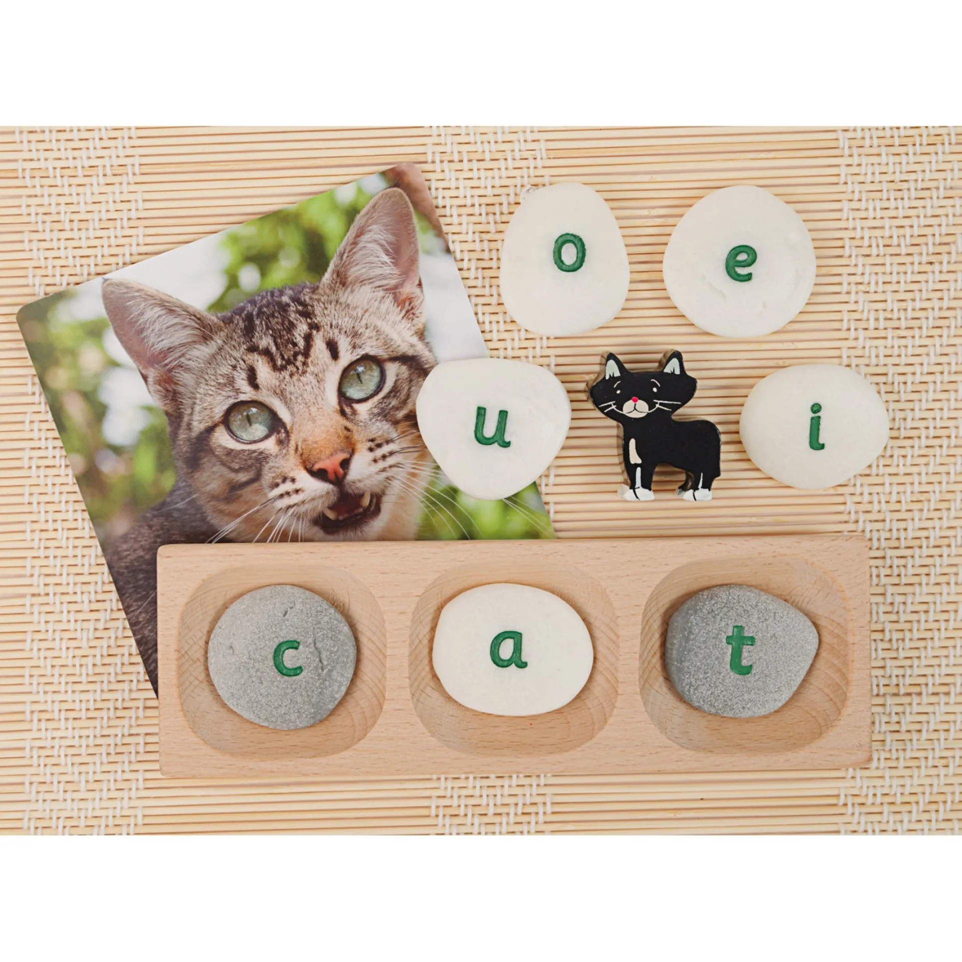 Yellow Door Alphabet Pebbles - Word-Building Set - Multicolor