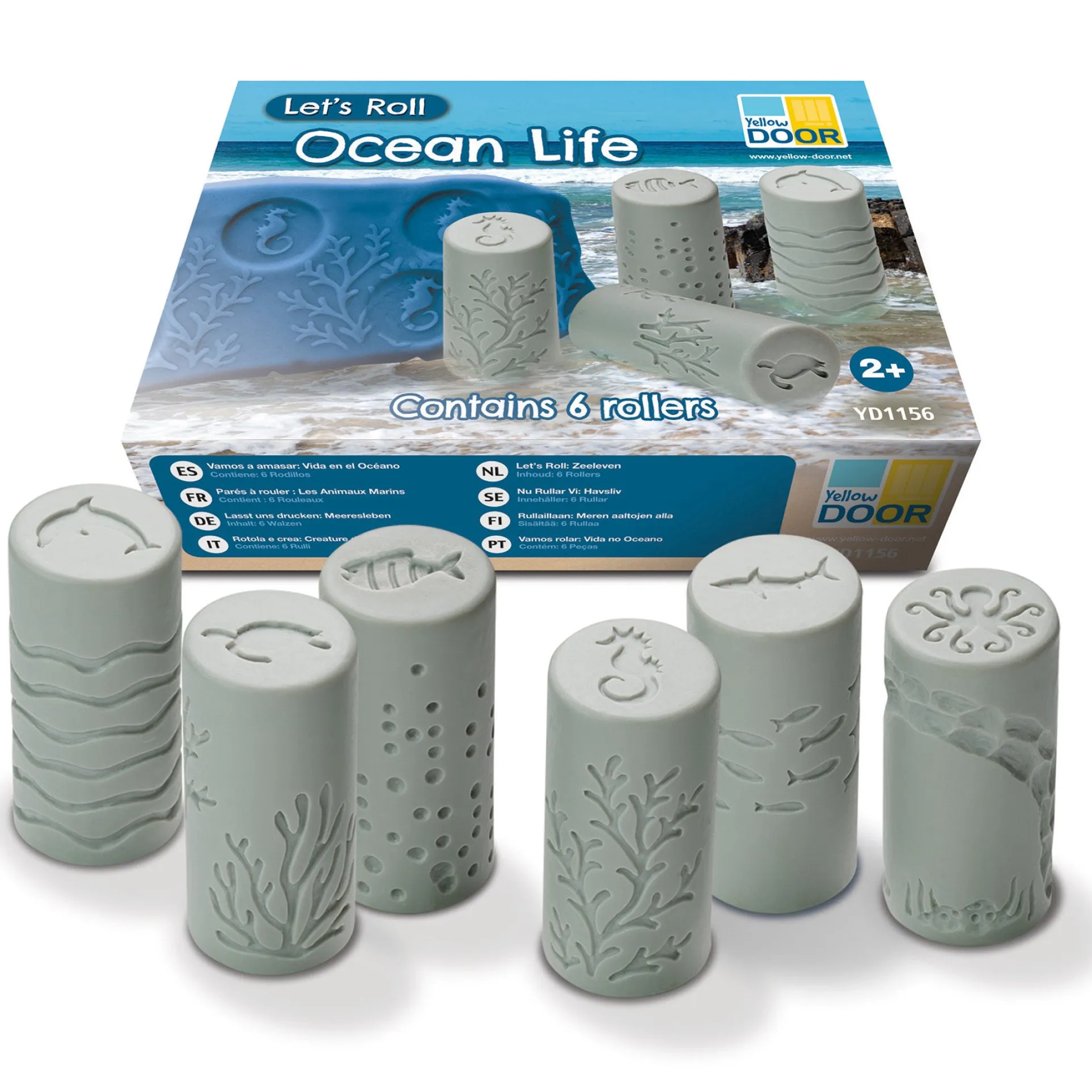 Yellow Door Let's Roll – Ocean Life Exploration Rollers, Set of 6