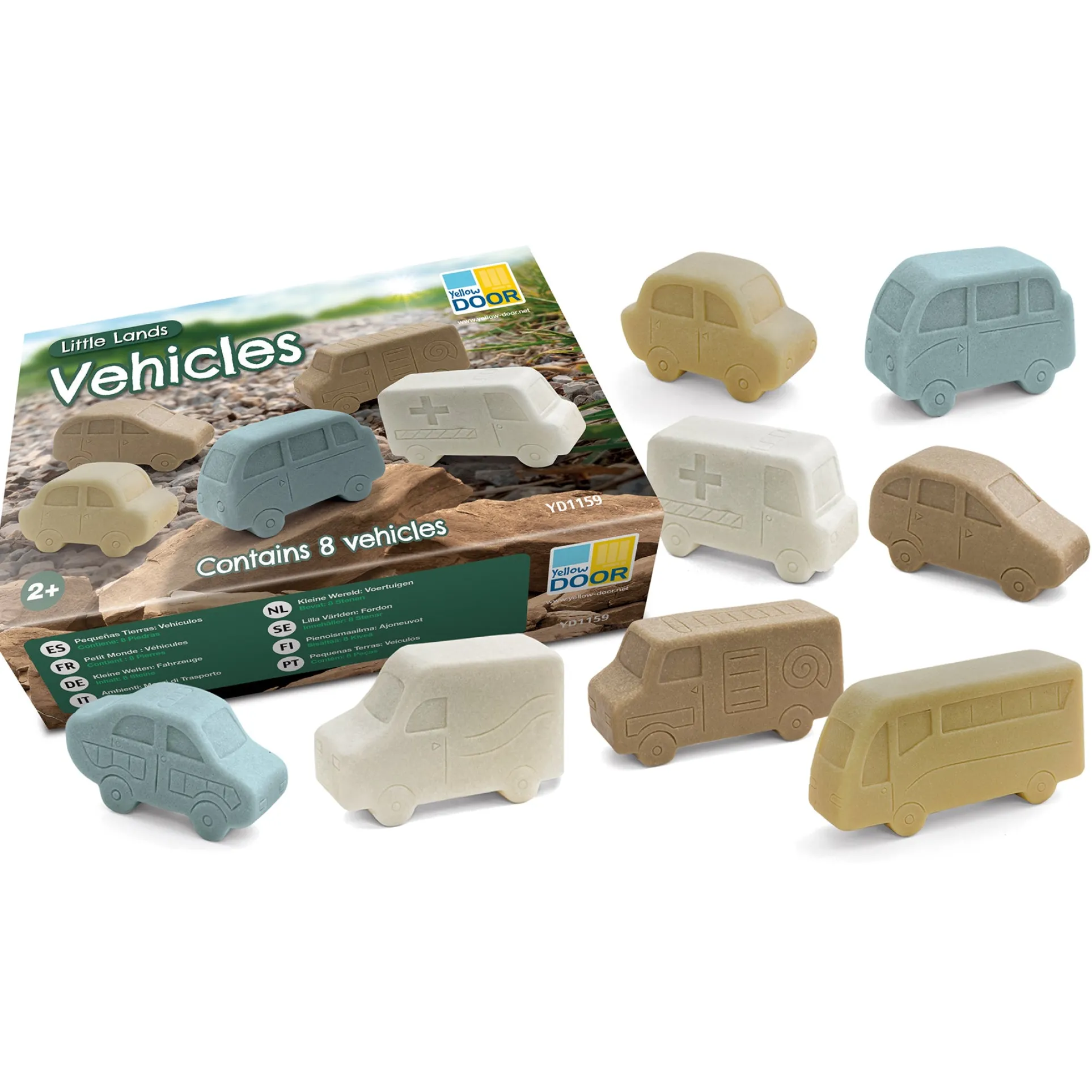 Yellow Door Little Lands Vehicles – Stone Mix Set of 8