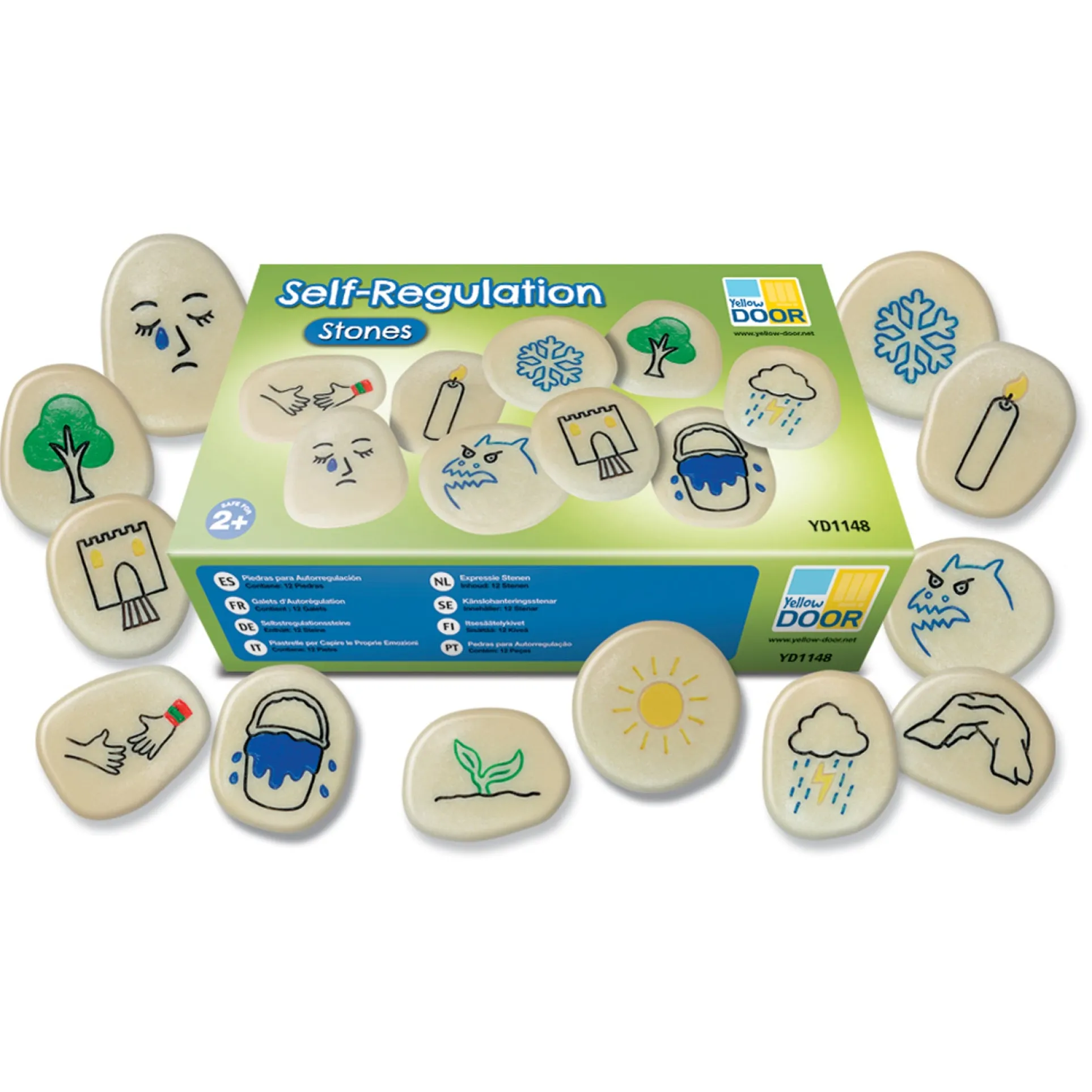 Yellow Door Self-Regulation Stones - Emotional Learning Set - Multi-Color