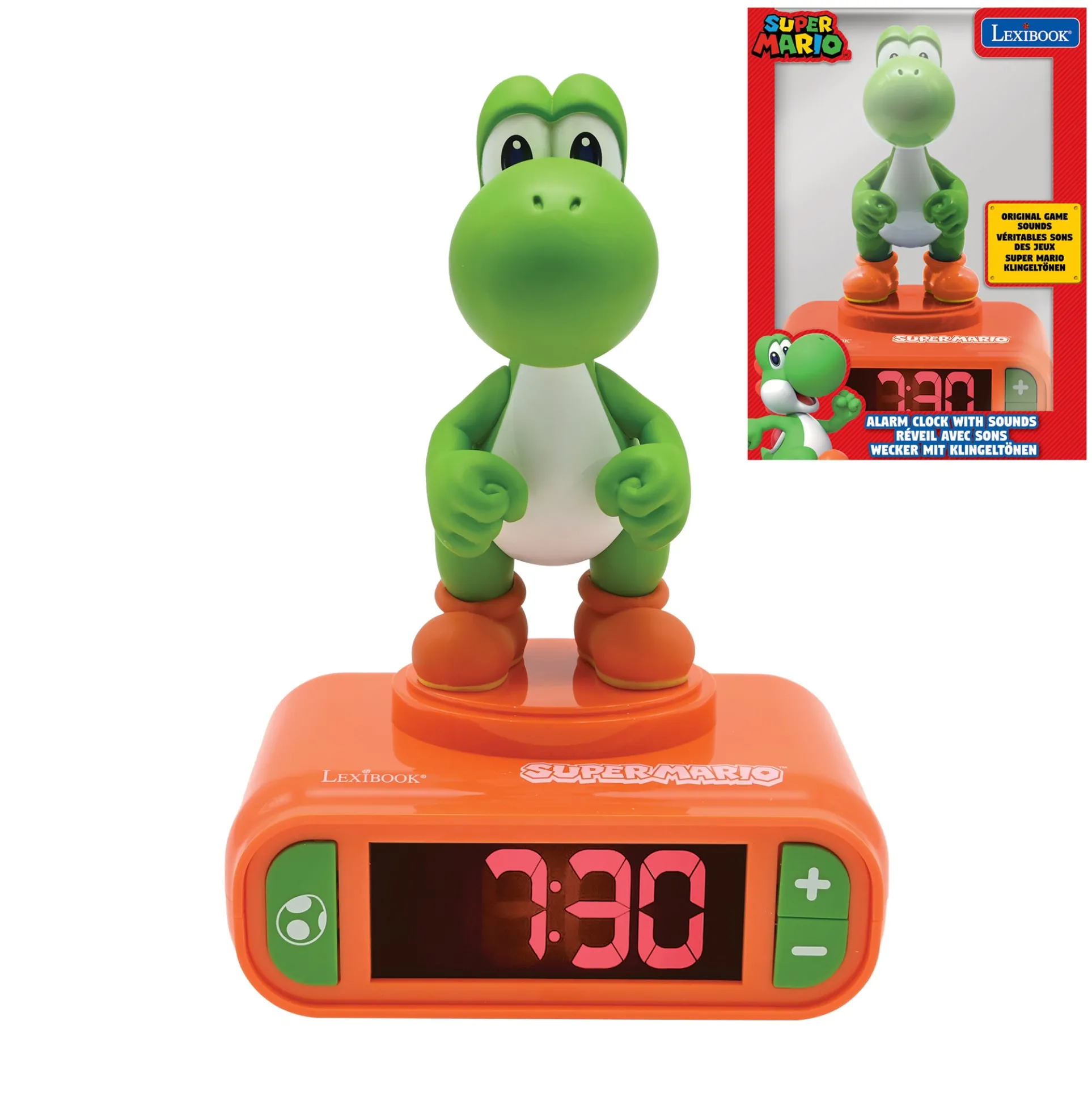 Yoshi Alarm Clock with Digital Sounds - Super Mario - Green